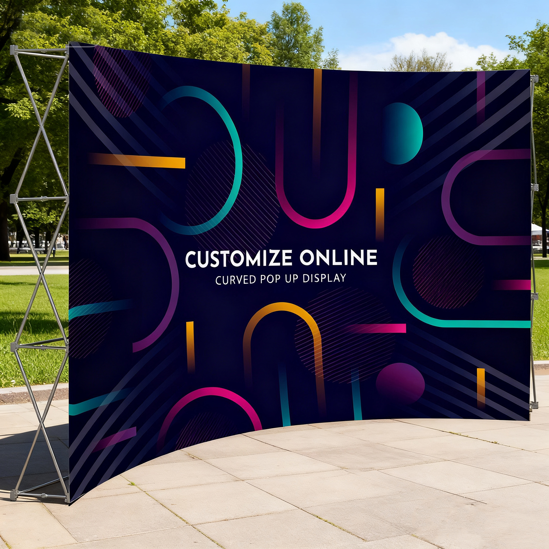 10' X 8' Curved Pop-Up Display With Wrap Around 2