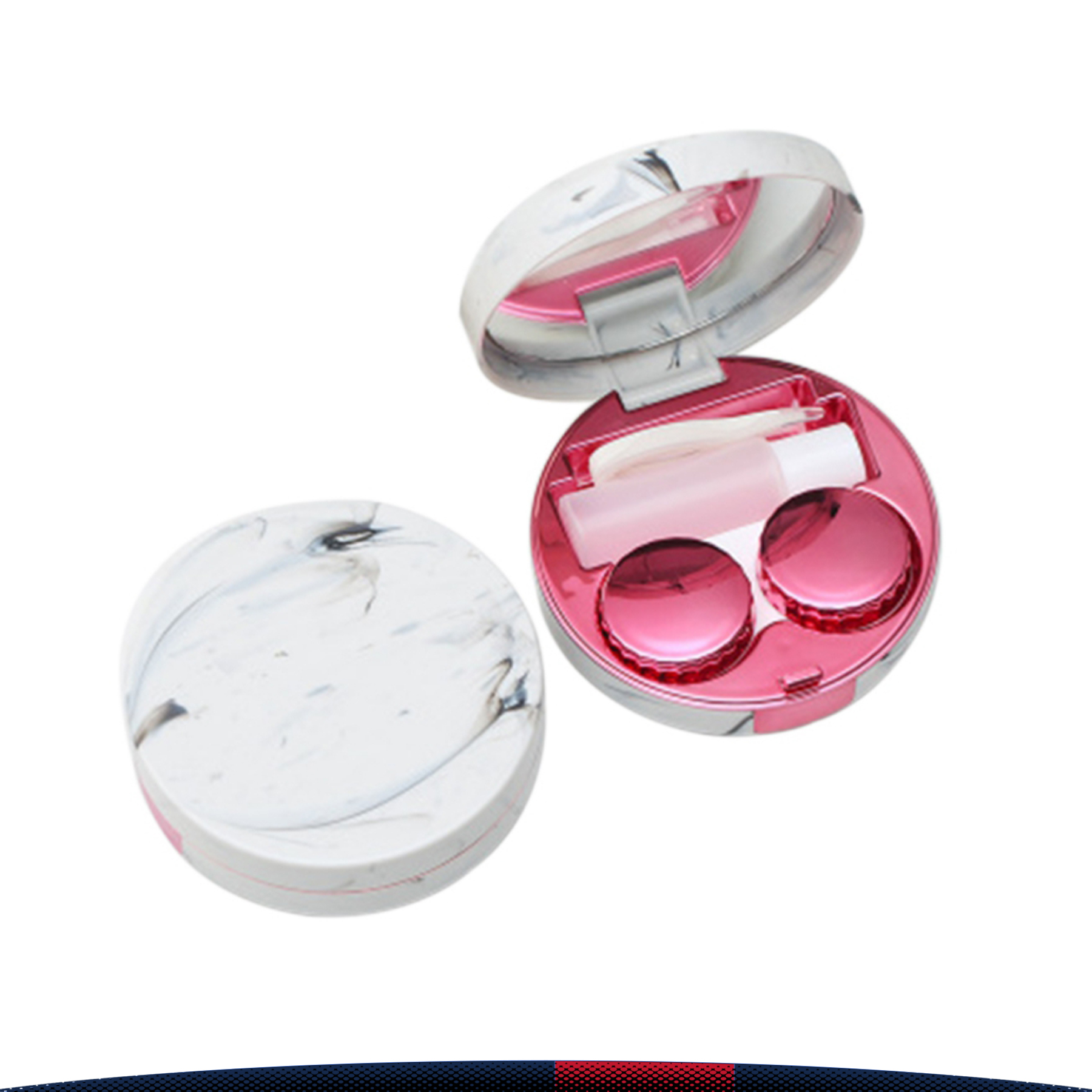 Round Marble Contact Lens Case 4