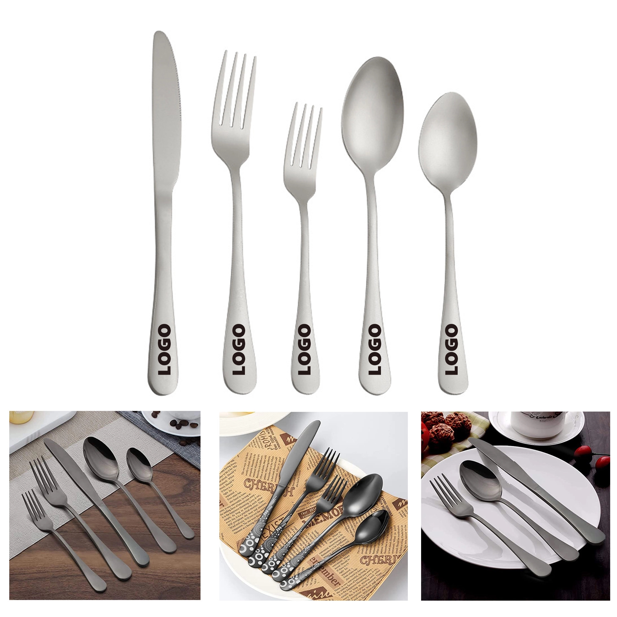 Stainless Steel Flatware Set Utensils 8