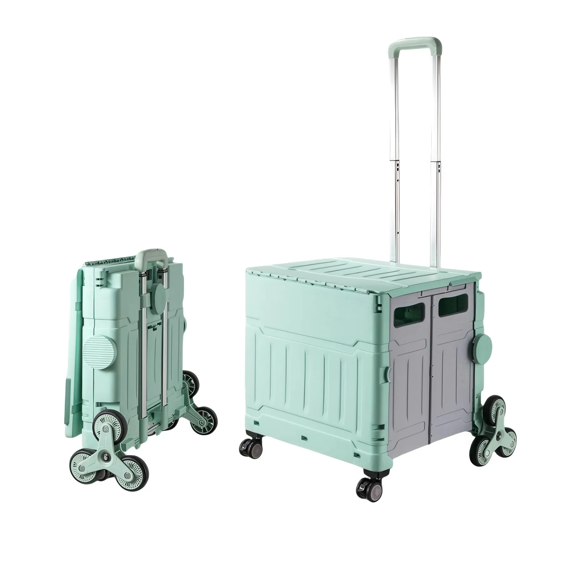 Outdoor Camping Foldable Picnic Rolling Cart 4