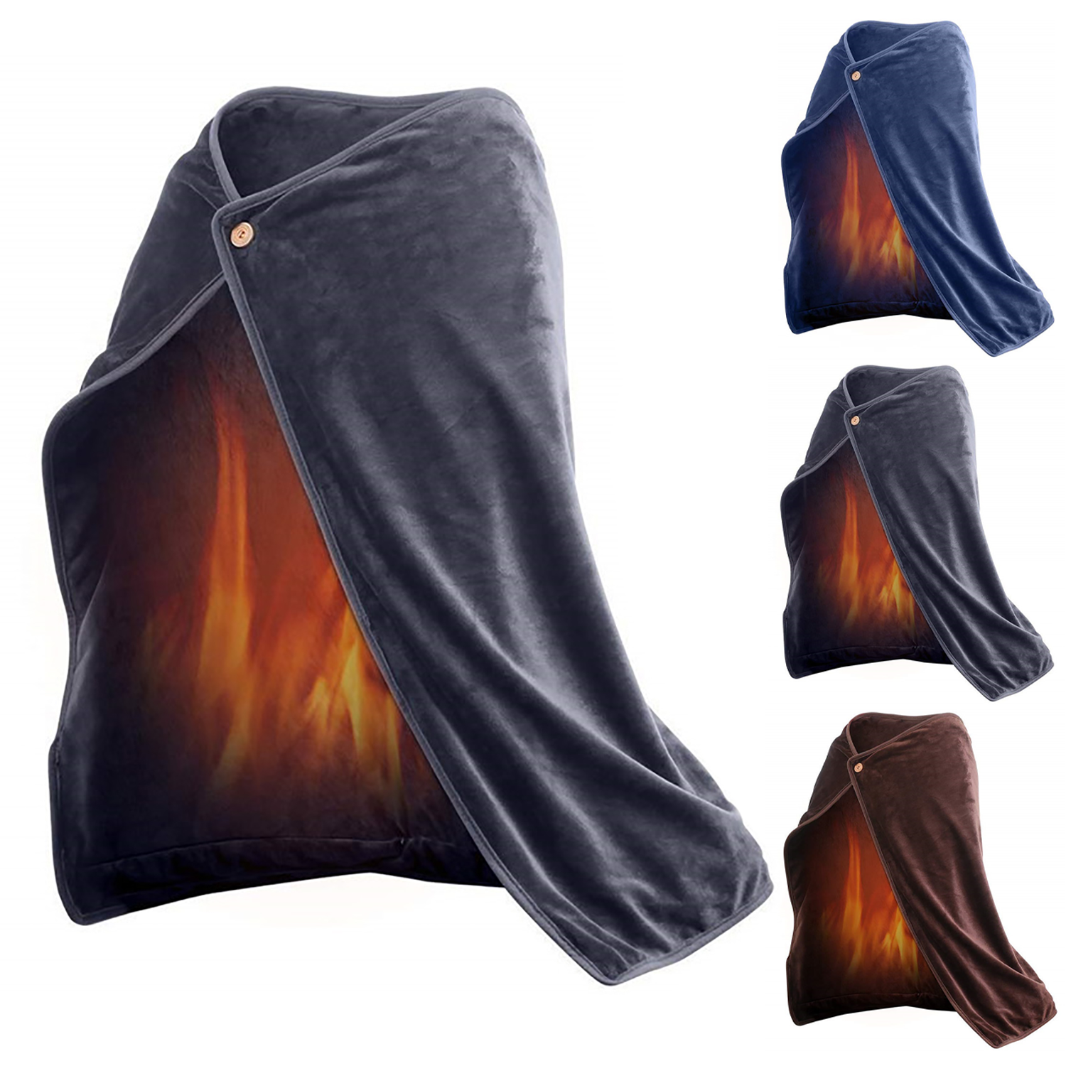 USB Electric Heated Flannel Blanket Wrap 9