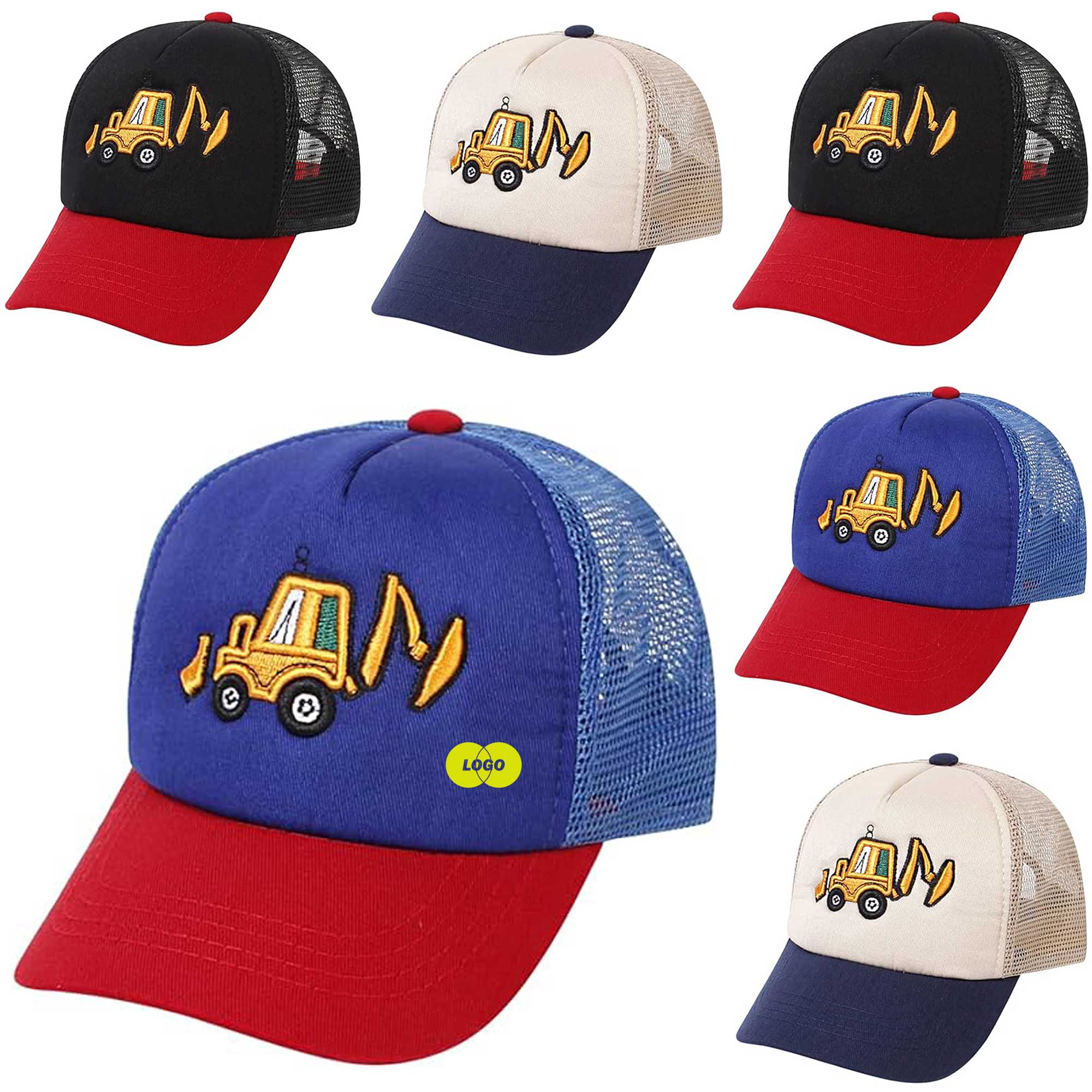 Kids Excavator Baseball Cap 2