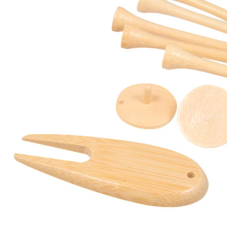 Bamboo Golf Tee Set with Recycled Pouch 48