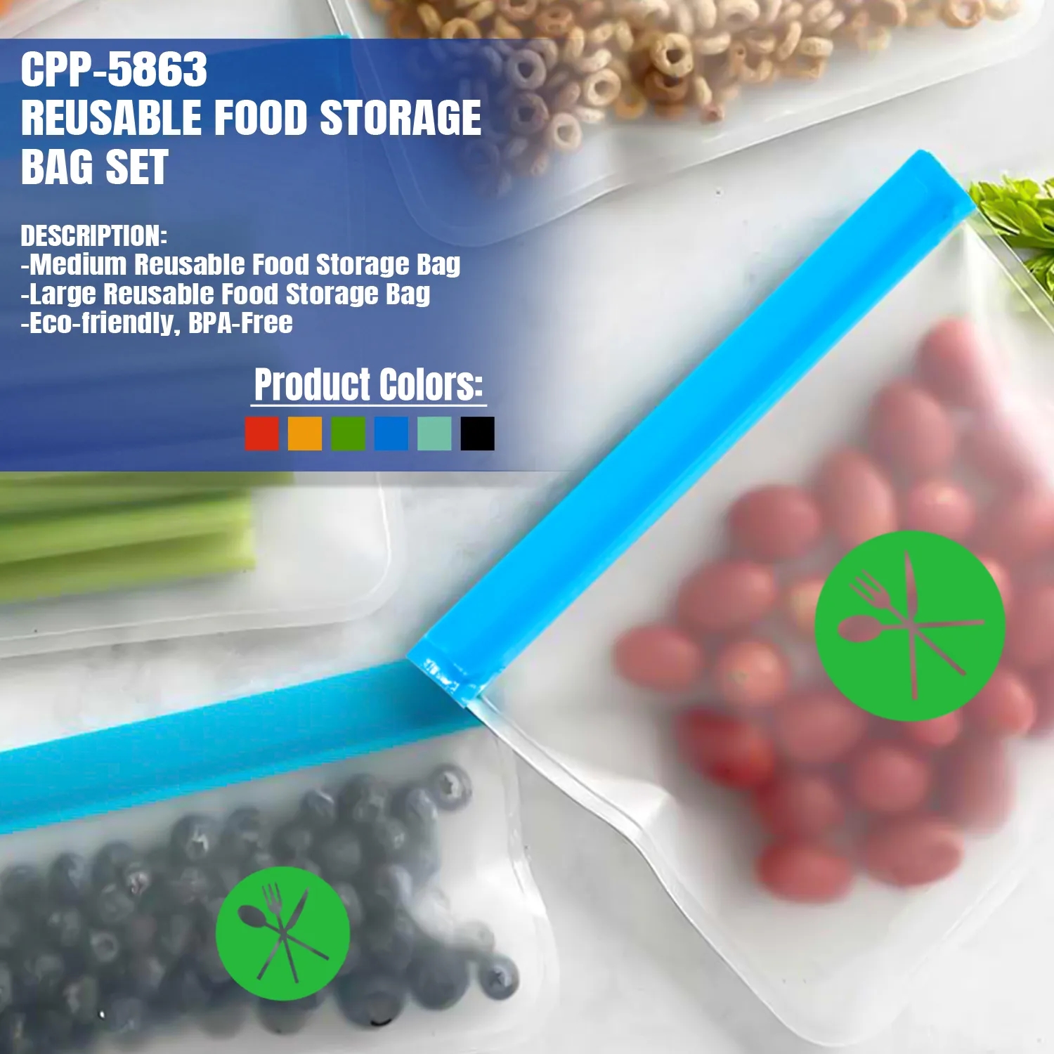 Reusable Food Storage Bag Set 11