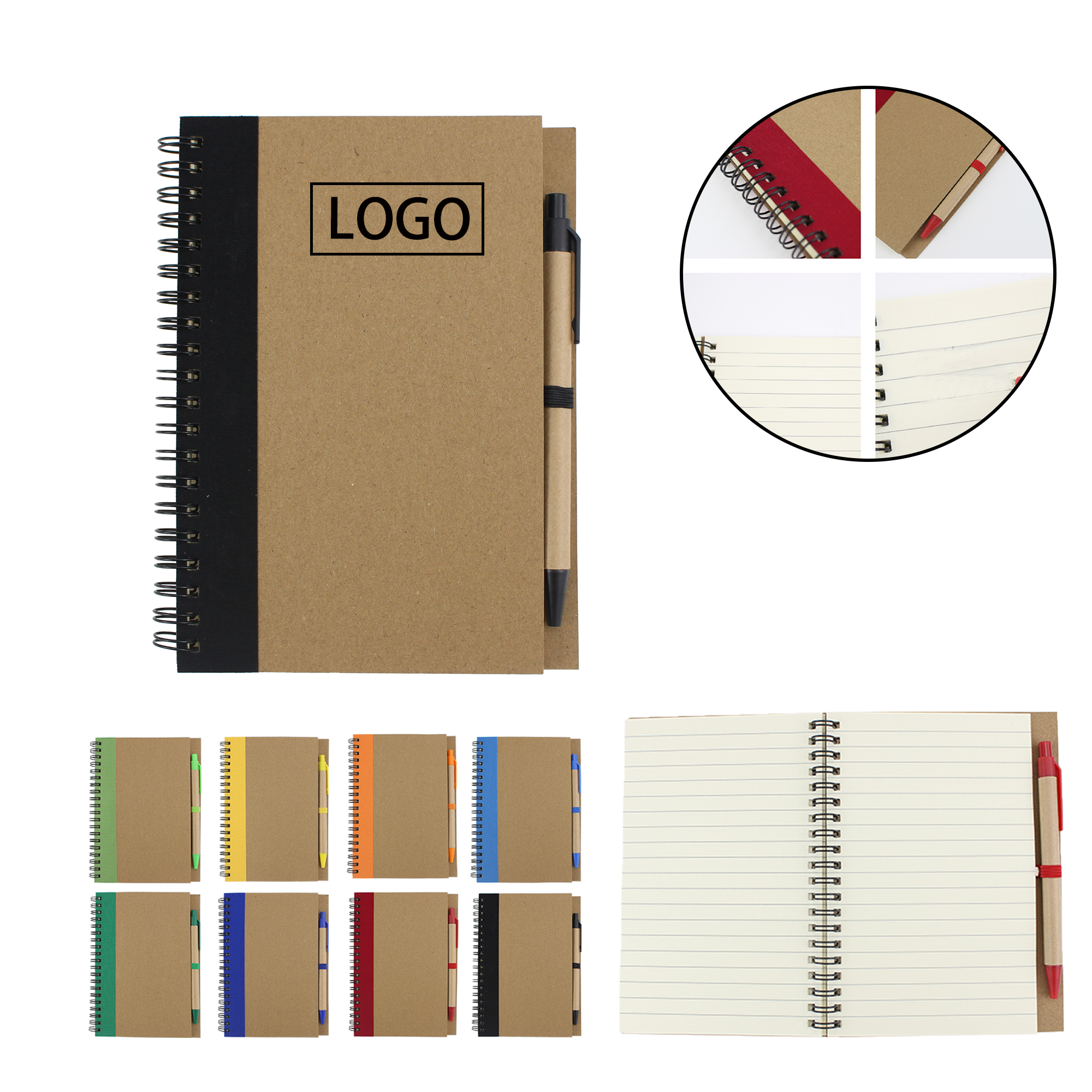 MOQ:10pcs Spiral Bound Sketch Notepad 3