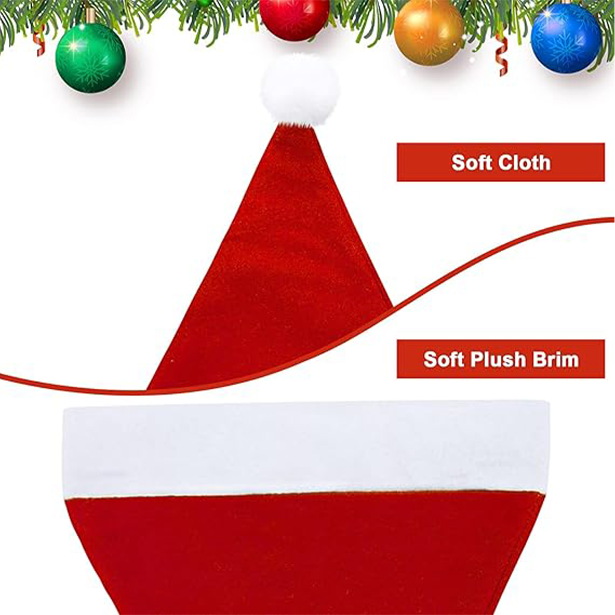 MOQ 50 Non Woven Fabric Christmas Hat 4