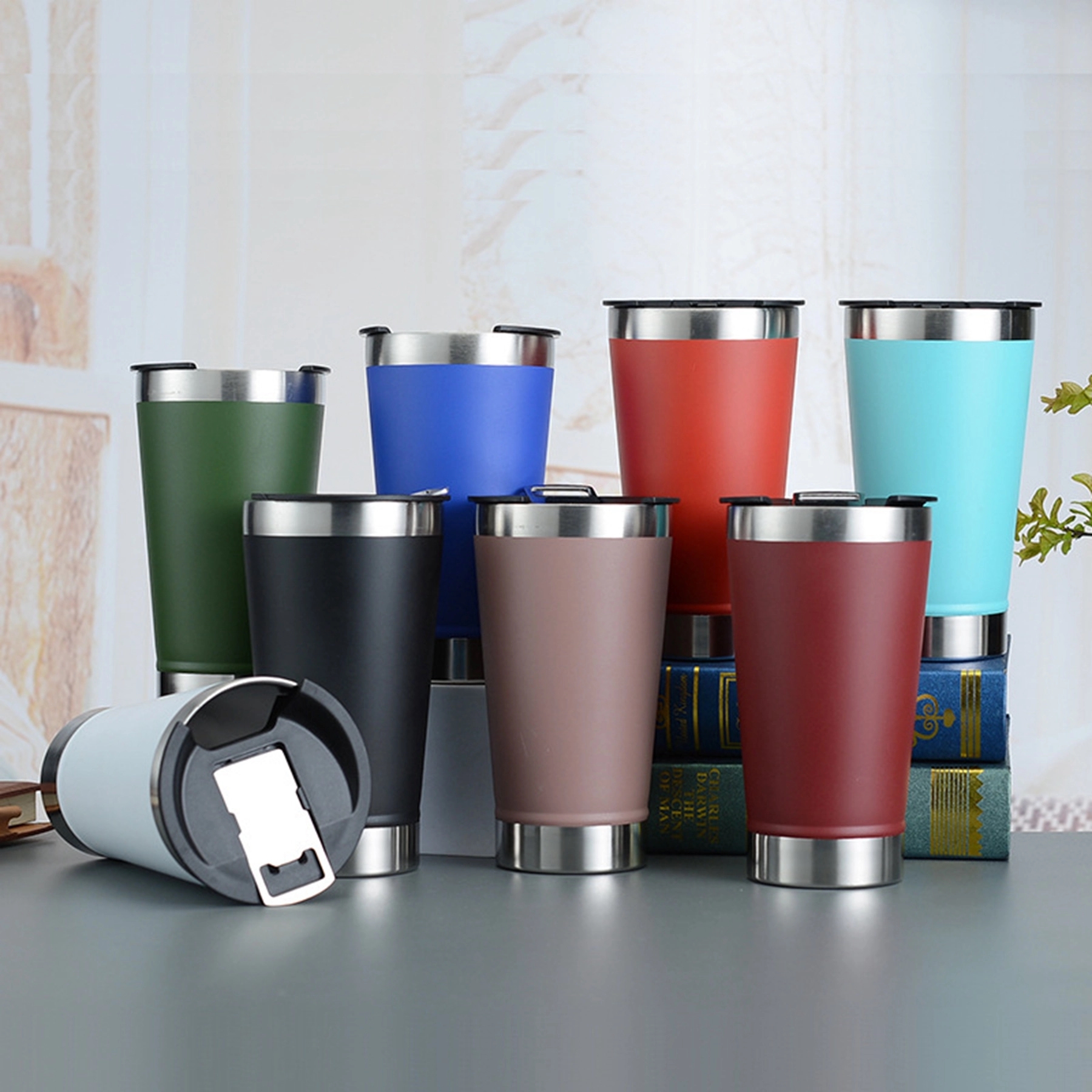 16 Oz. Stainless Steel Insulated Tumbler with Bottle Opener 14