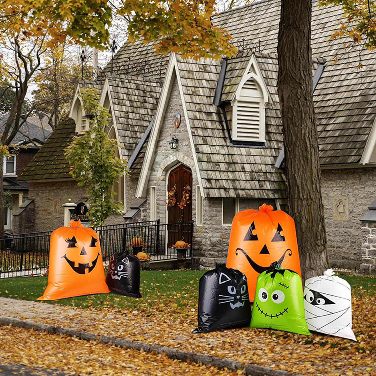 Skeleteen Pumpkin Trash Bag 4