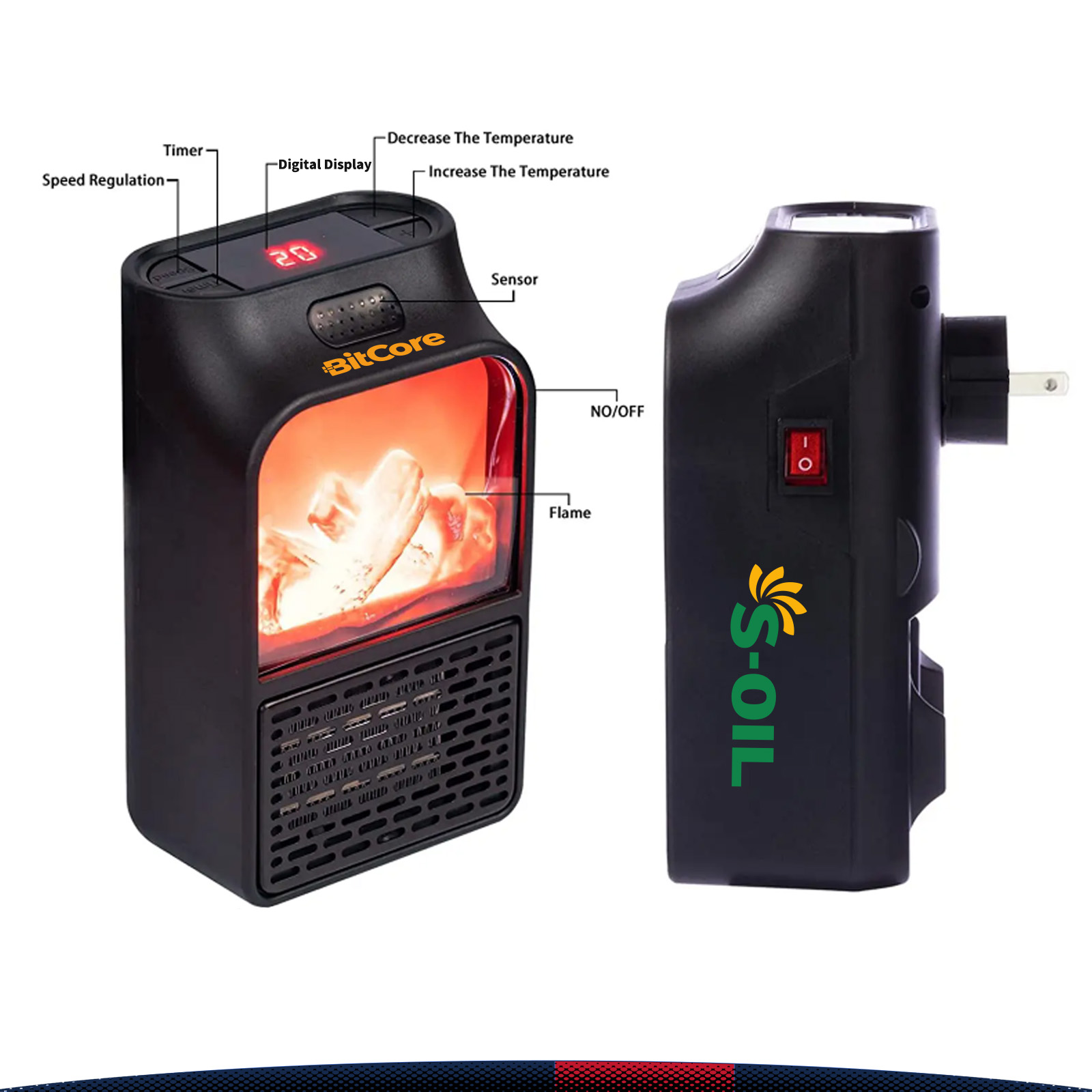 Hackett Electric Fireplace Space Heater 2