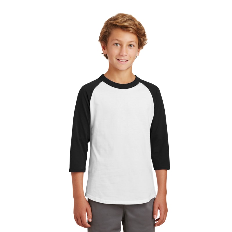 Sport-Tek Youth Colorblock Raglan Jersey. 4