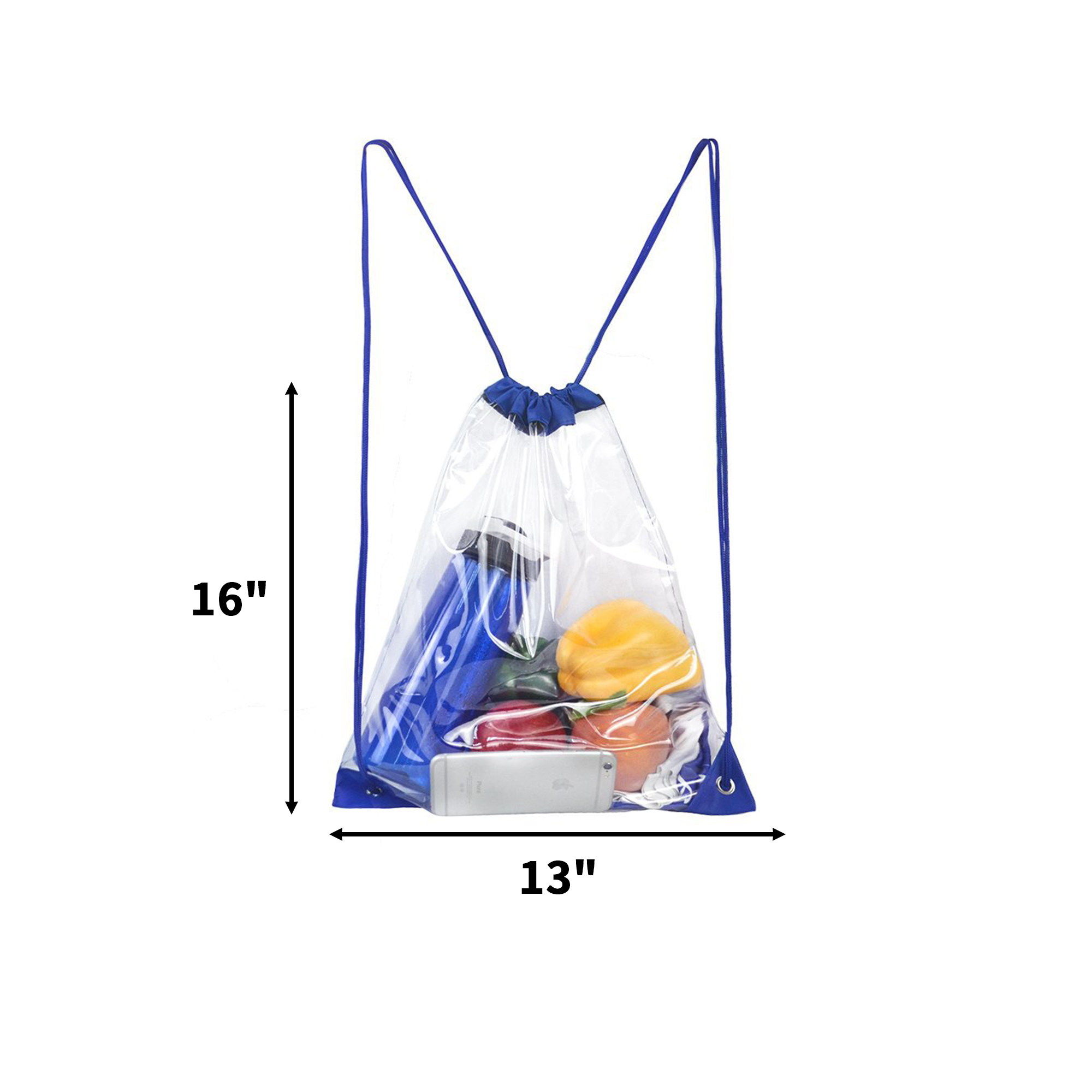 Polyvinyl Chloride Clear Drawstring Carry Sack 2