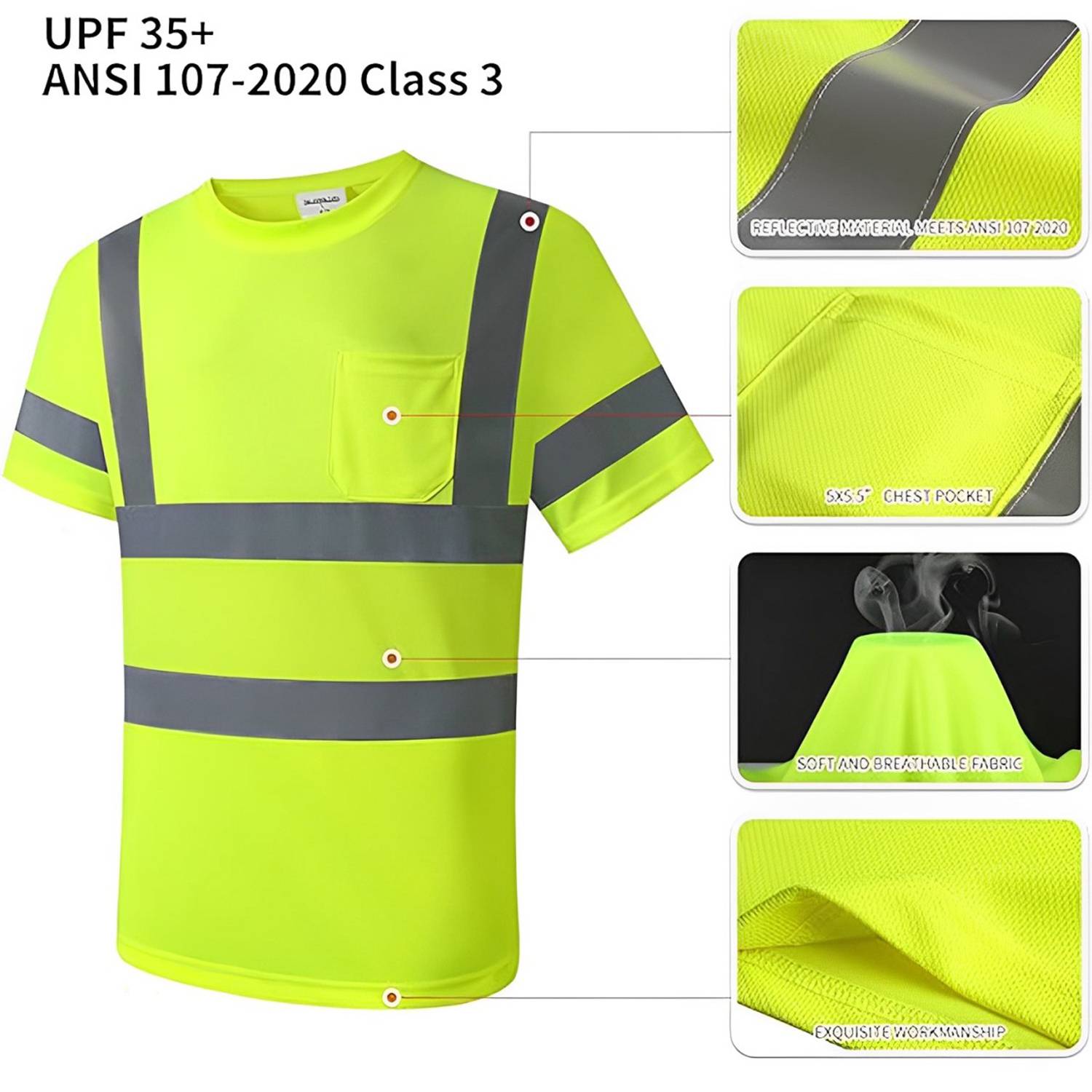 Quick-drying reflective T-shirt 4