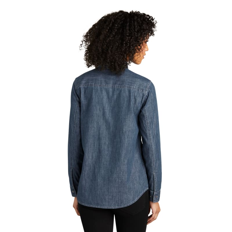Port Authority Ladies Long Sleeve Perfect Denim Shirt 11