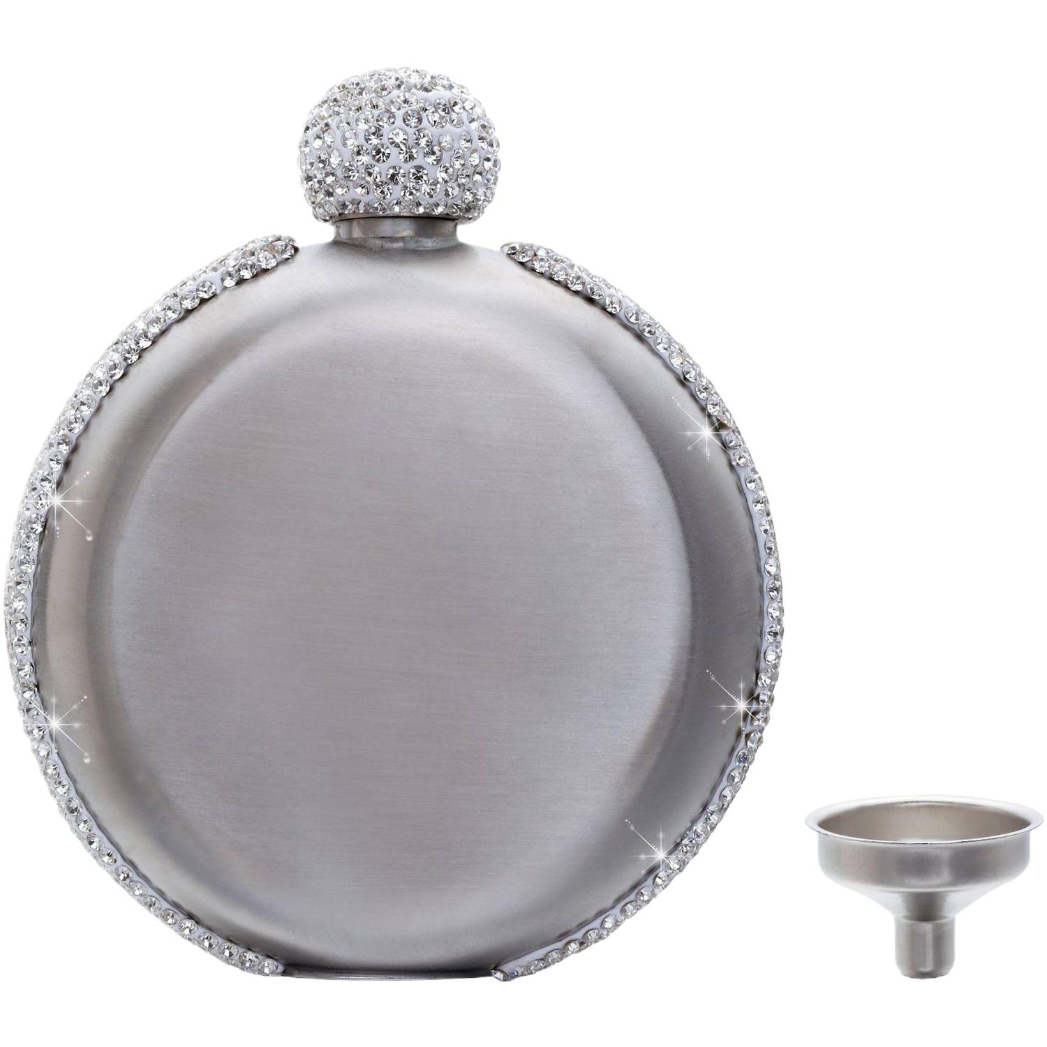 5oz Rhinestone Stainless Steel Flask w/Funnel 9