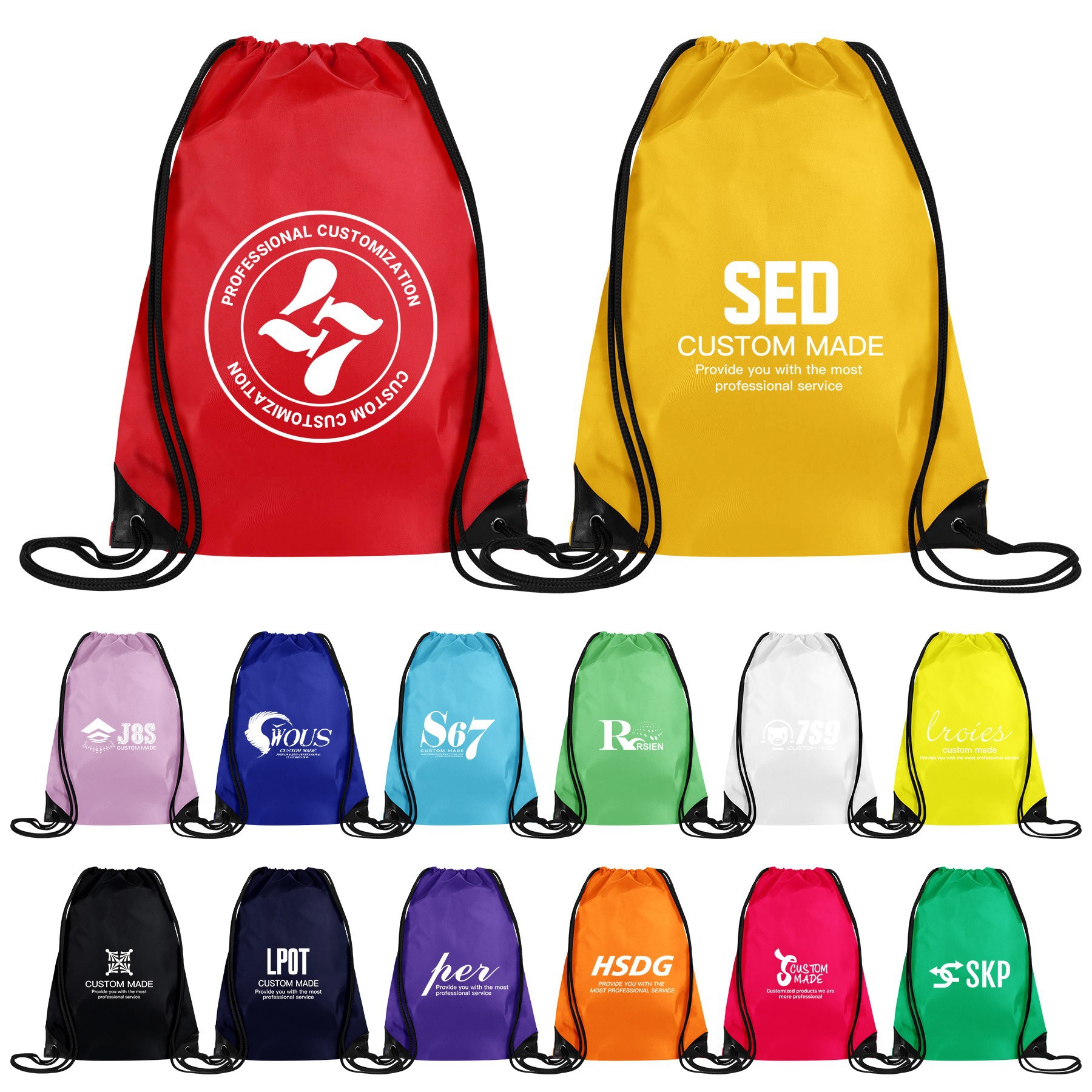 14" X 18" Polyester Drawstring Backpack 2