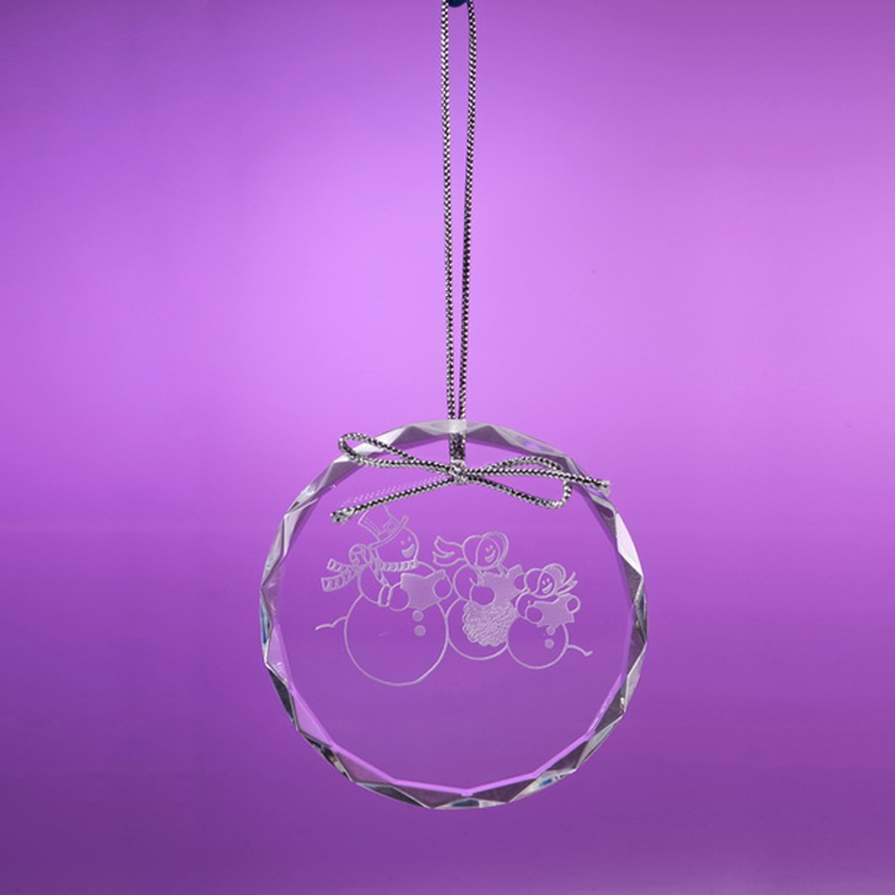 Round Optical Crystal Ornament 3