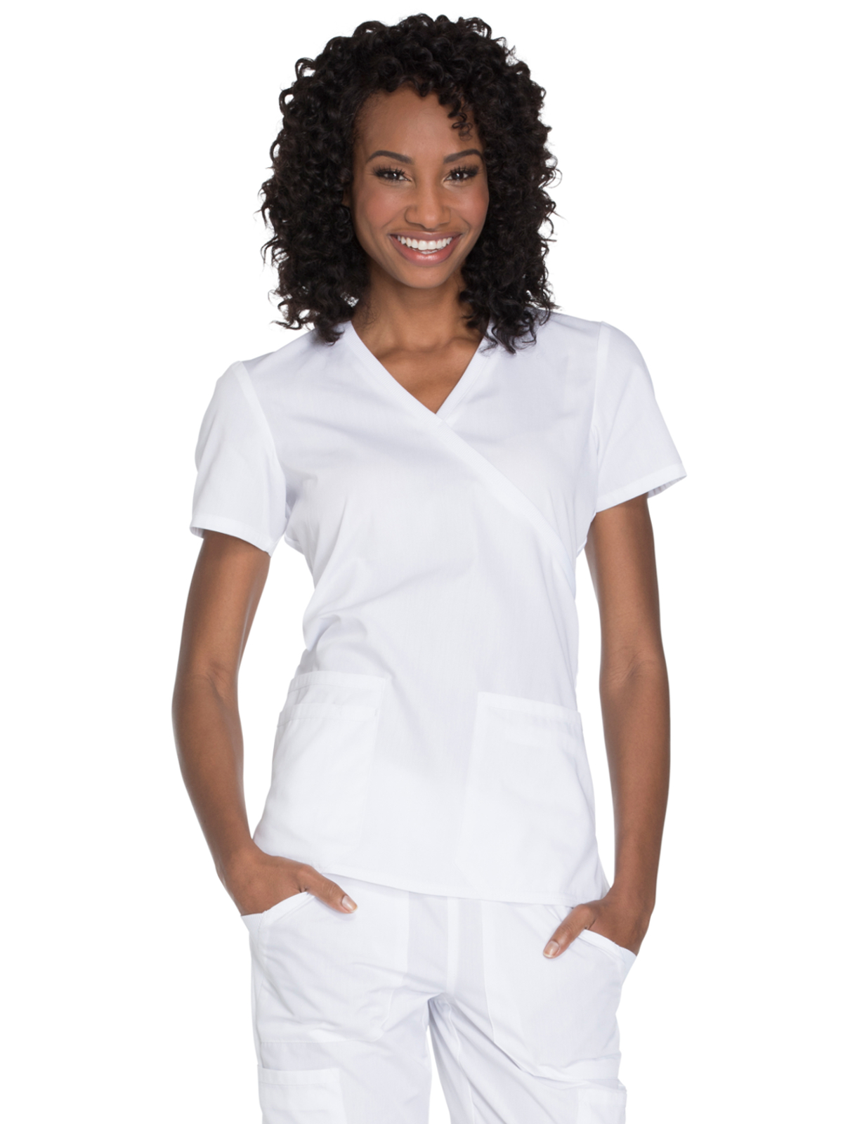 Cherokee - Workwear Originals - Women's 2-Pocket Mock Wrap Top 13