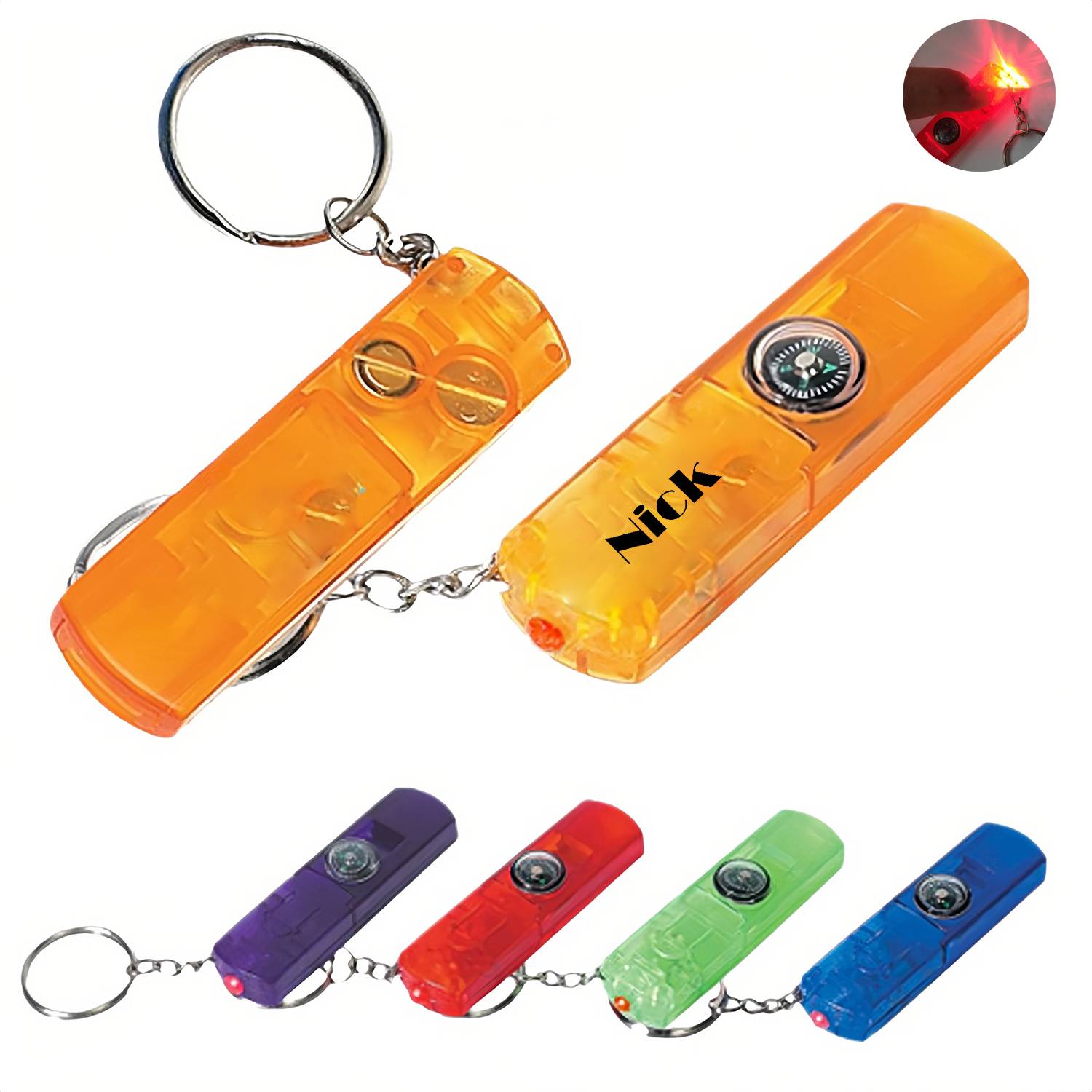 LED Whistle Compass with Light 9