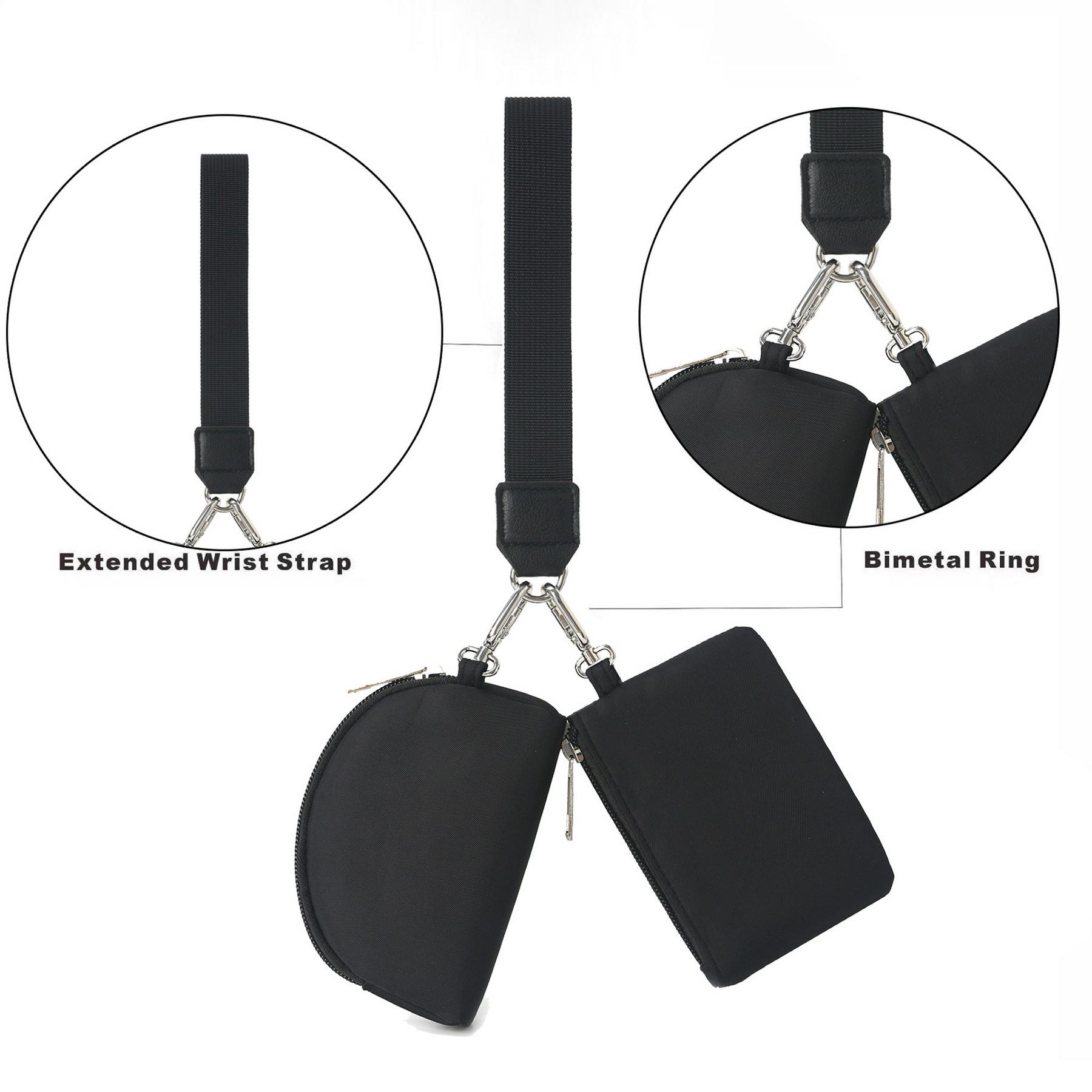 Portable Keychain Wristlet Wallet 4