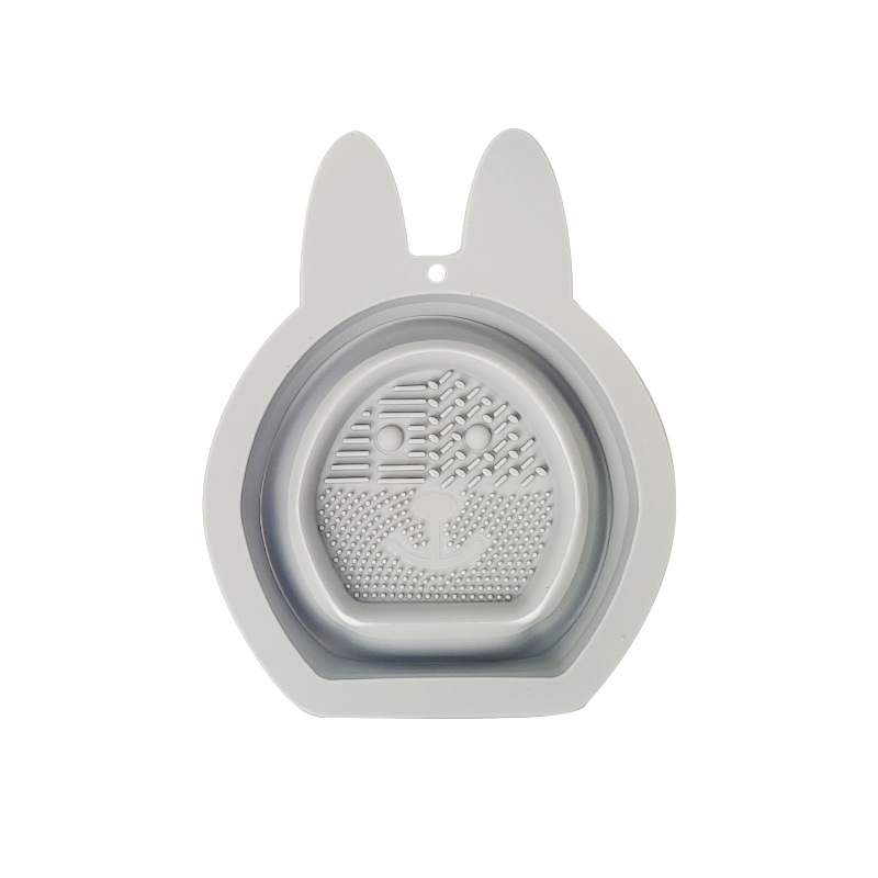 Silicone Cosmetic Brush Cleaner Mat Portable Washing Tool Scrubber-- Rabbit Shape 5