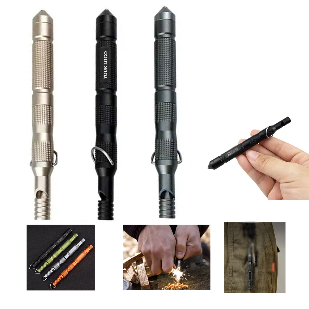 Outdoor Gear With Compass Whistle Tactical Defense Pen 2