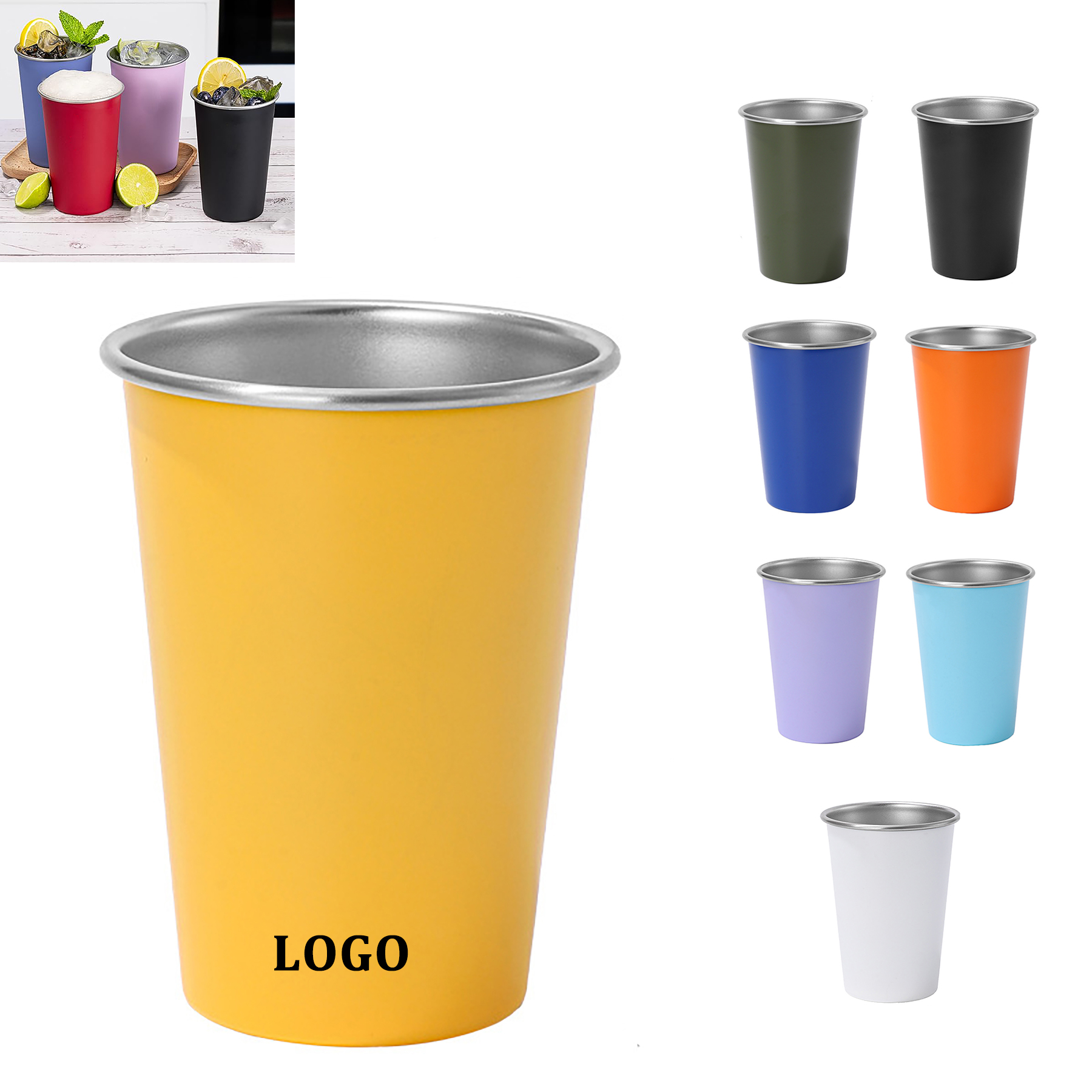 Stackable Stainless Steel Cups 8