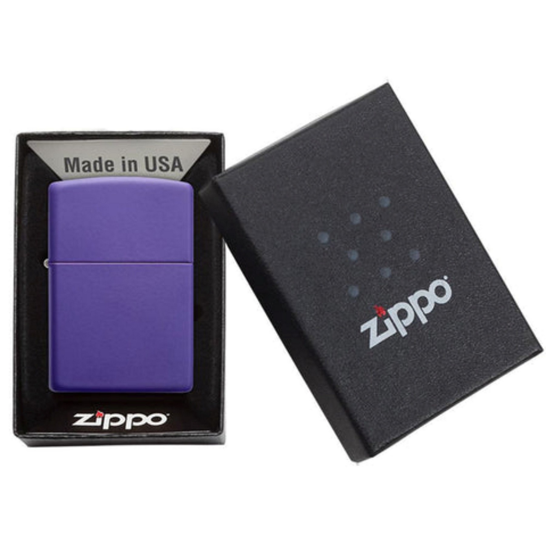 Genuine Zippo windproof lighter - Purple Matte 4