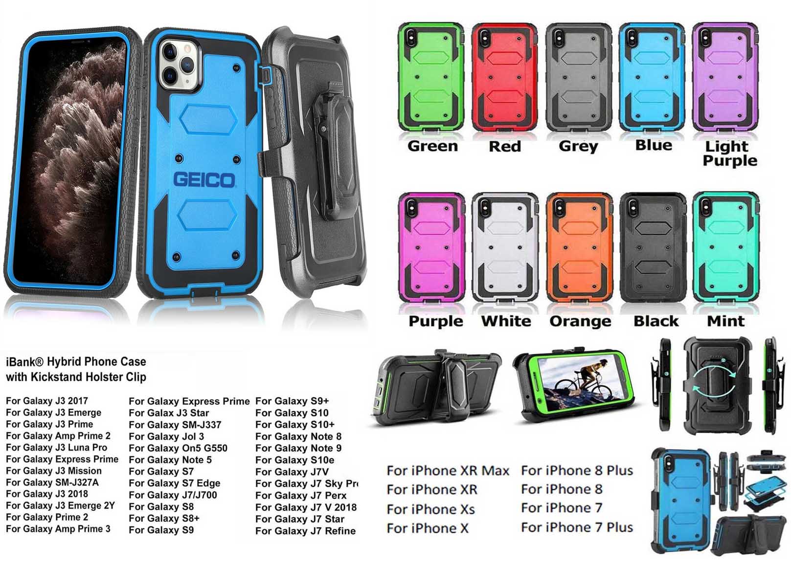 iBank ® Shockproof Case for iPhone 16, 16 Plus, 16 Pro, 16 Pro Max. Free Shipping 1