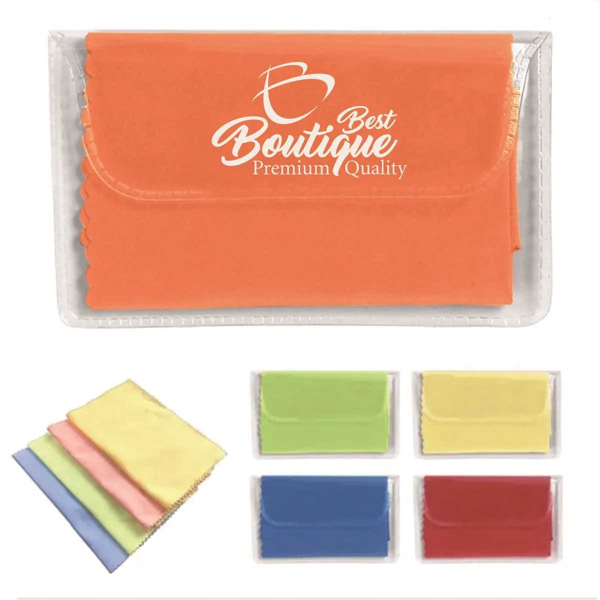 Microfiber Ultra-soft Cleaner Glasses Lens Cloth In Pouch 3