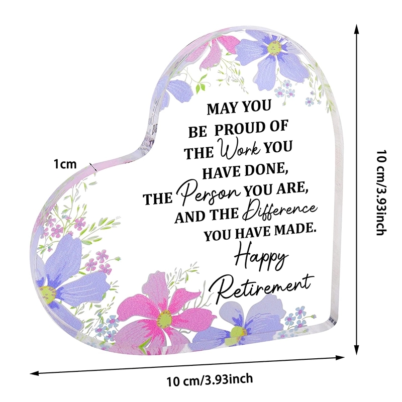Custom Transparent Acrylic Heart Shaped Decoration 4