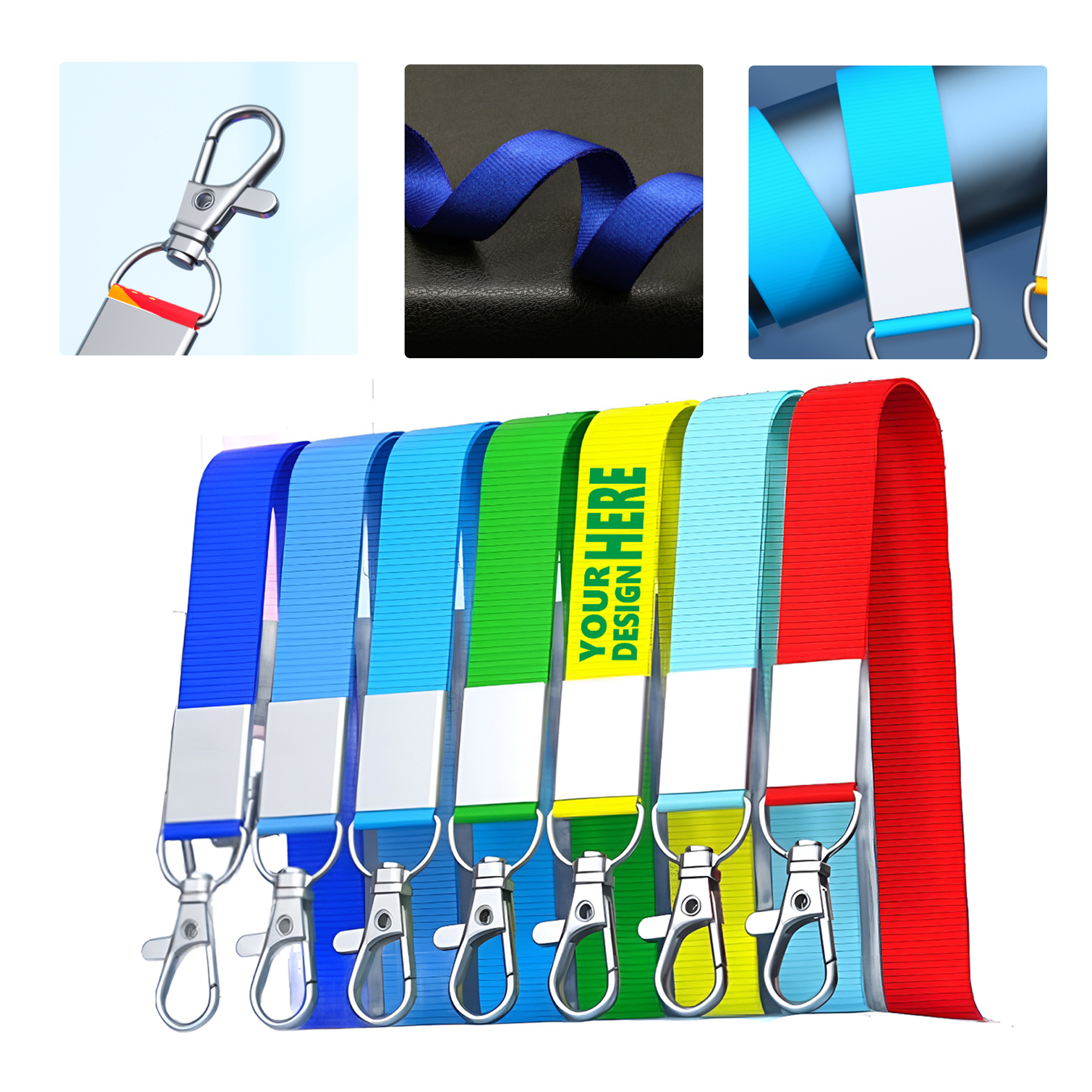 MOQ50 Customizable Lanyard with Metal Hook for Cards 2