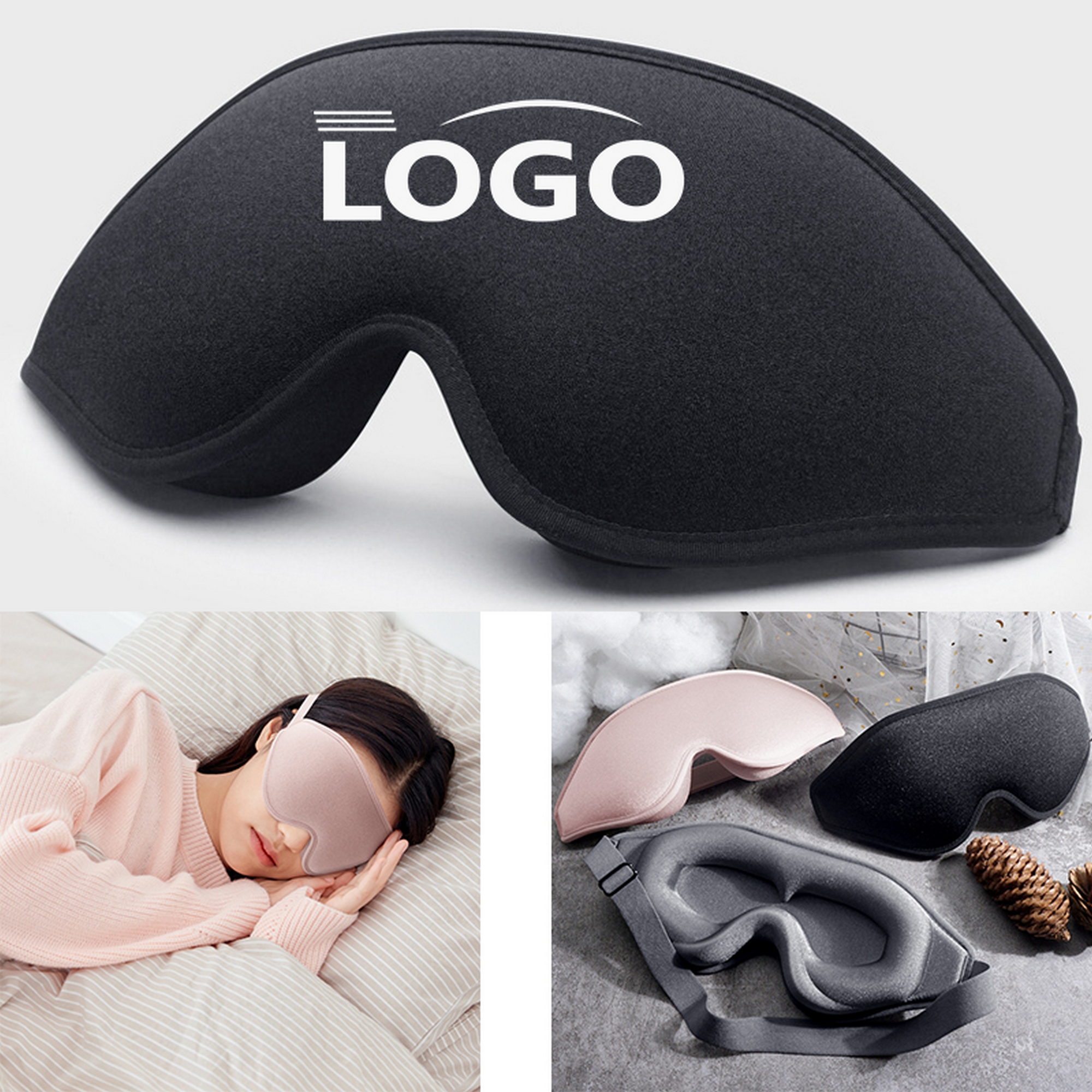 Three-Dimensional Blackout Elastic Sleep Mask 1