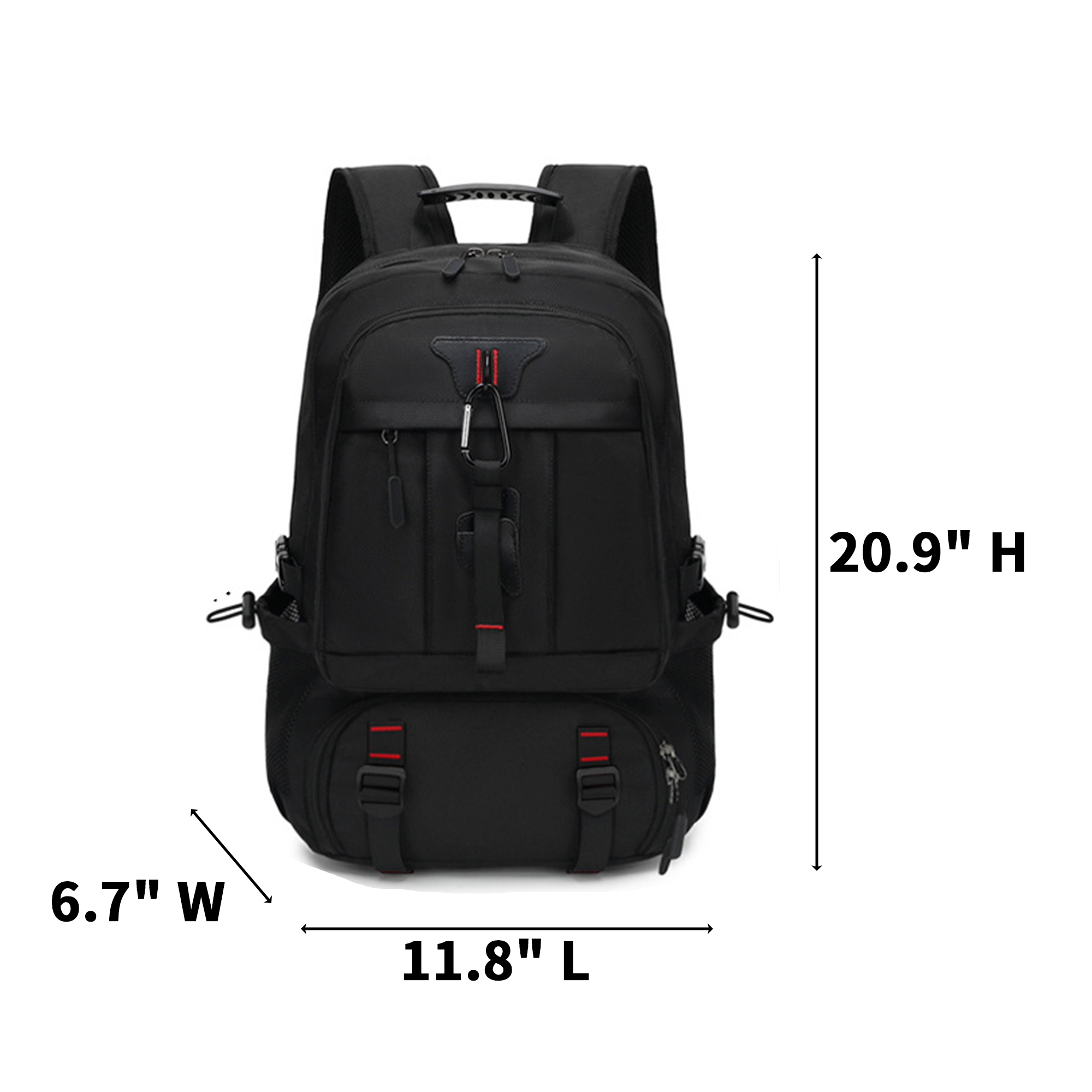 Large Capacity Travel Backpack 60 Liter Waterproof 11.8" x 6.7" x 20.9" 3