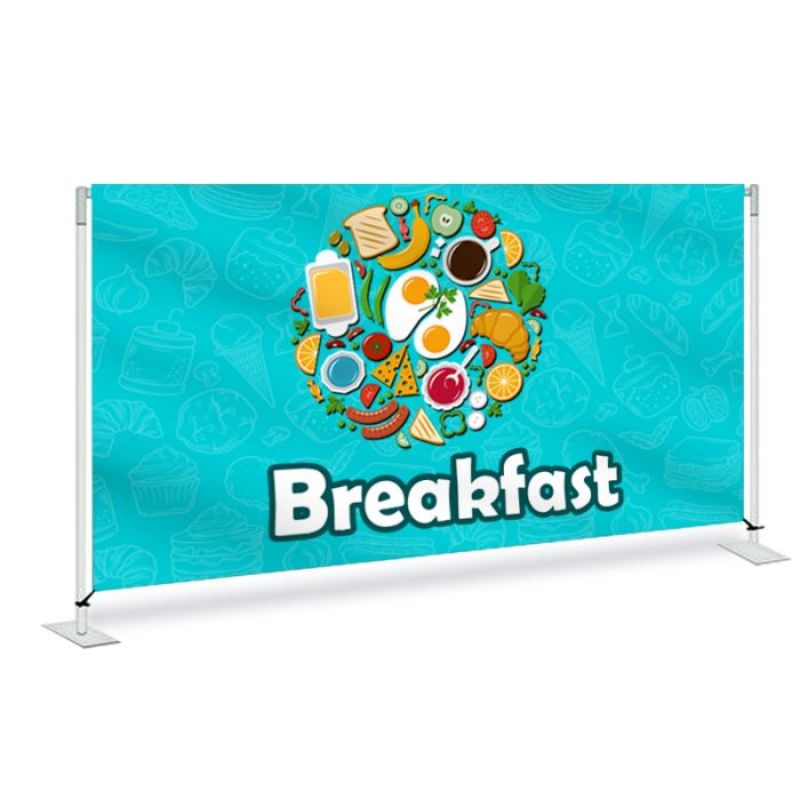 Breakfast Pre Printed Fabric Barrier 72" x 36" x 13.5 - Blue 2