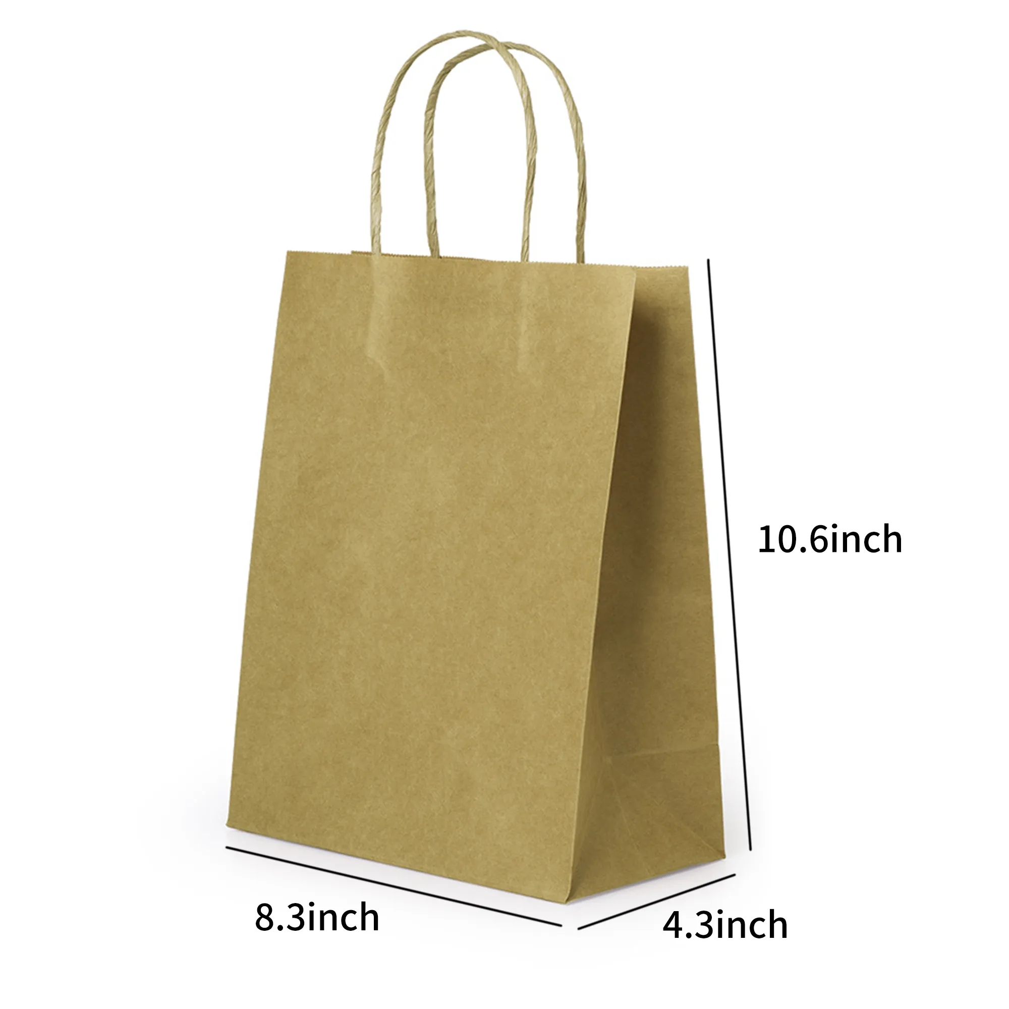 8.3 Inch Kraft Paper Tote Bag Lightweight Compact for Daily Use 2