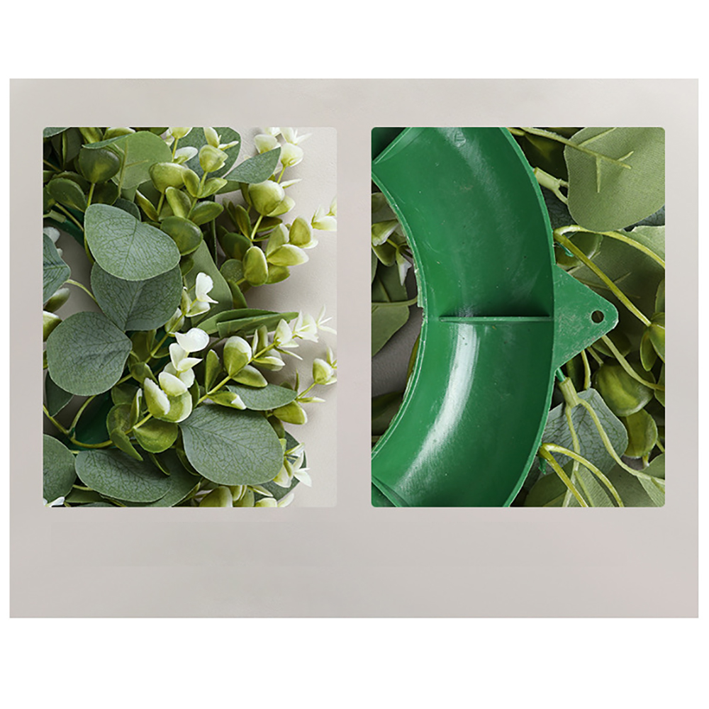 35cm Thanksgiving Eucalyptus Leaf Wreath Door Decoration 3