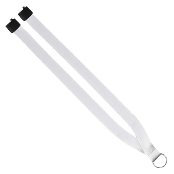 3/4" Dye-Sublimated Lanyard with Silver Tone Metal Crimp & Split Ring 1