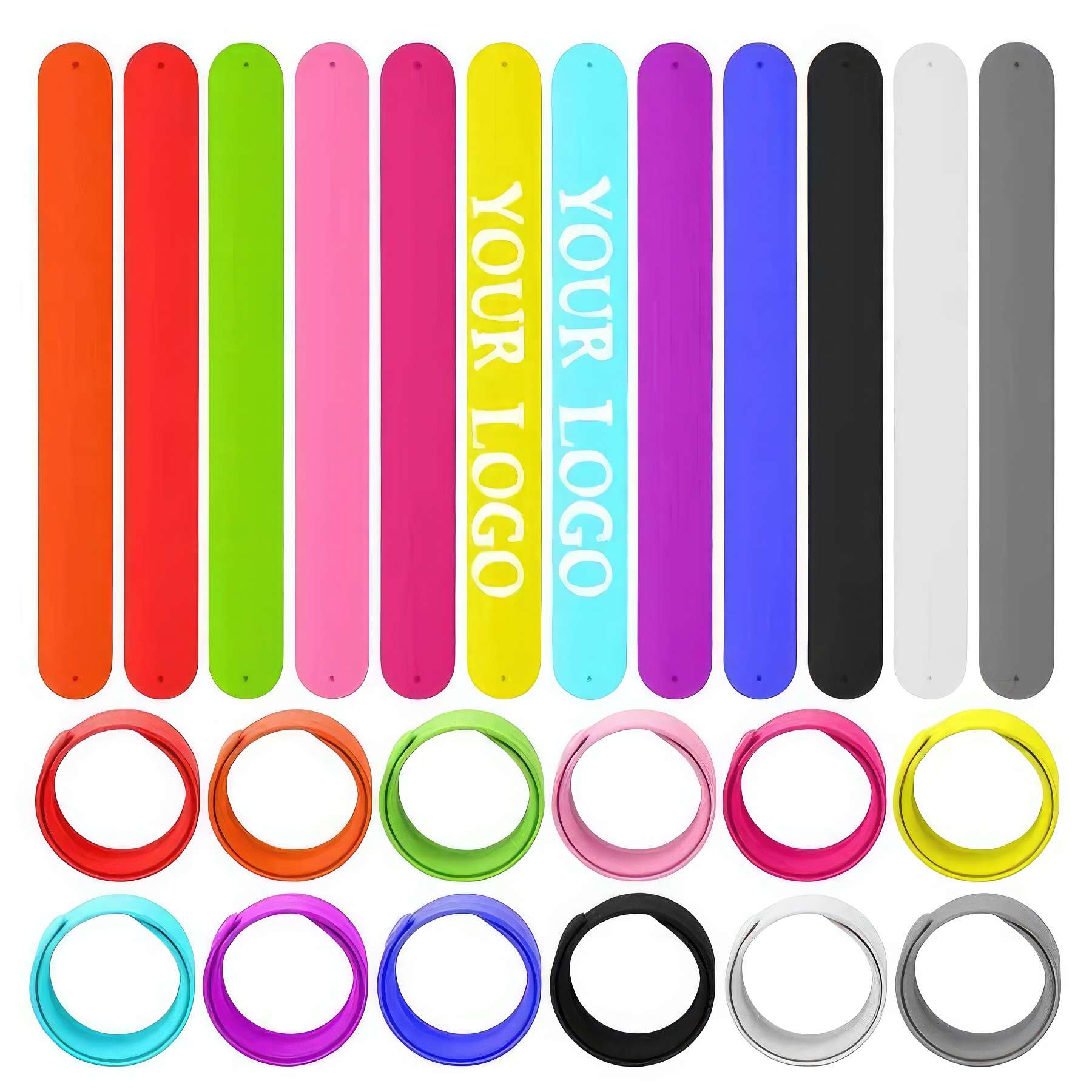 Custom Silicone Slap Bracelet Festival Wristband 2