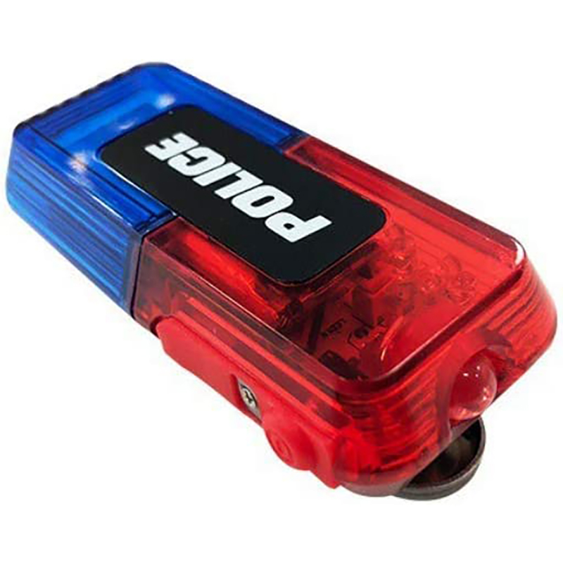 Rechargable Safety LED Flashing Security Clip lamp W/Flashlight 5