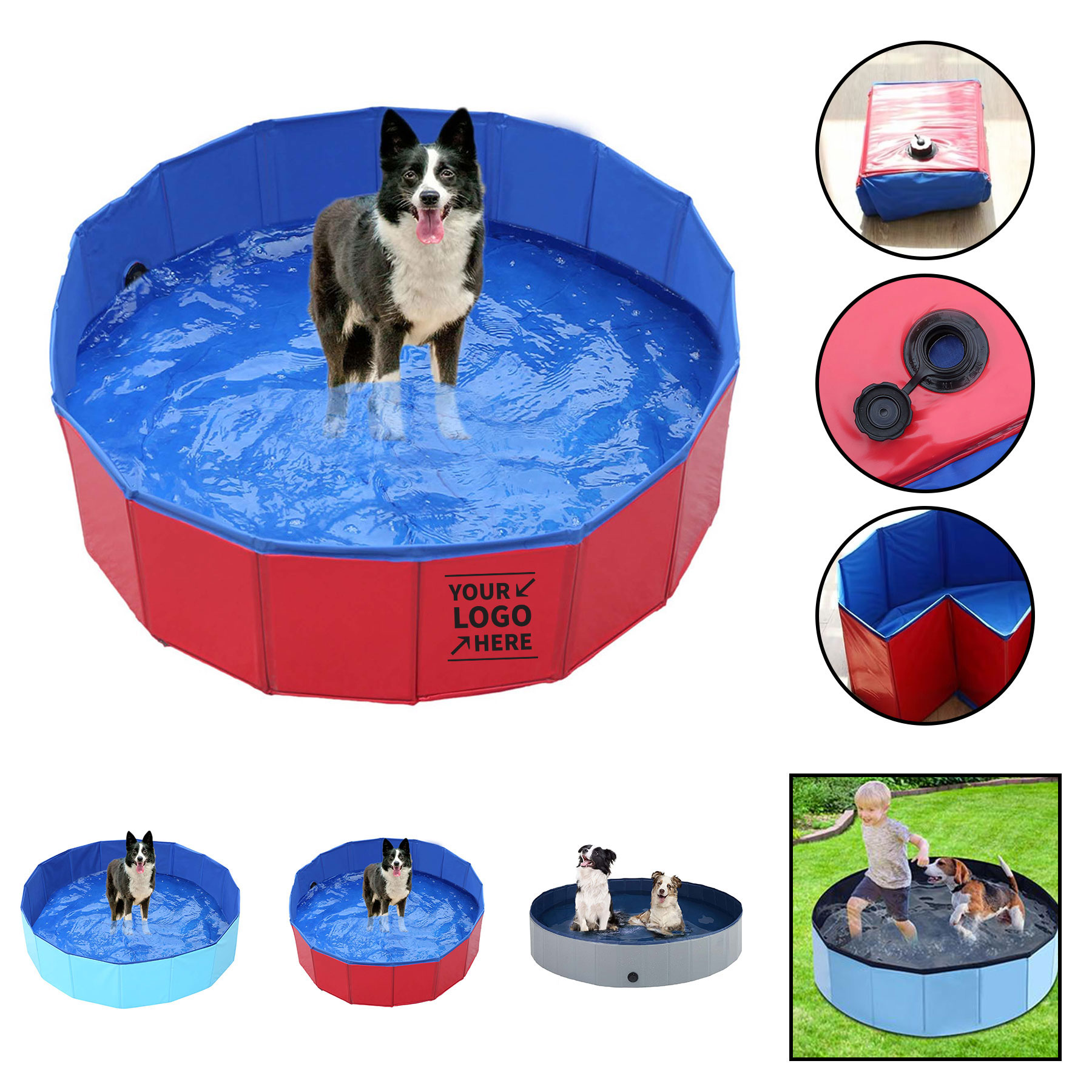 Foldable Dog Pet Bath Swimming Pool 2