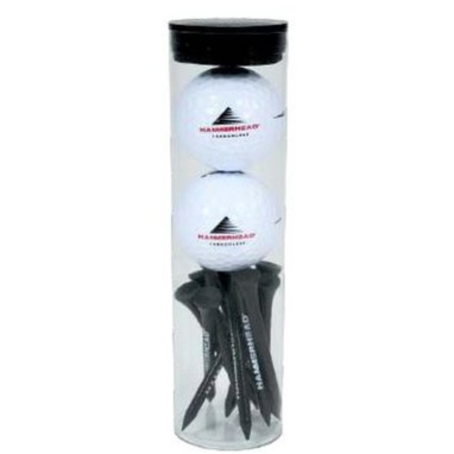 2 Ball Tube with 12 Golf Tees - Custom Imprint 1