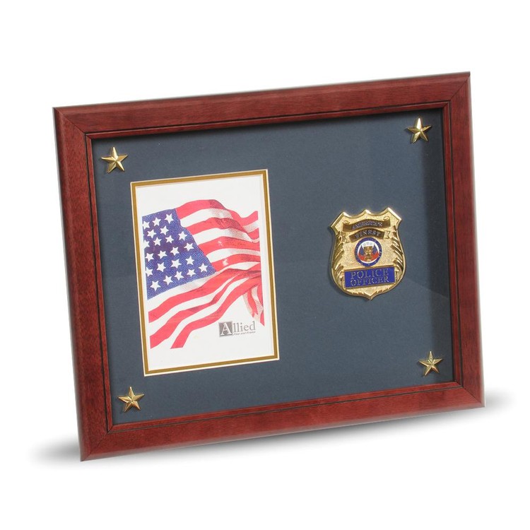 Police Department Medallion 5-Inch by 7-Inch Picture Frame with Stars 1