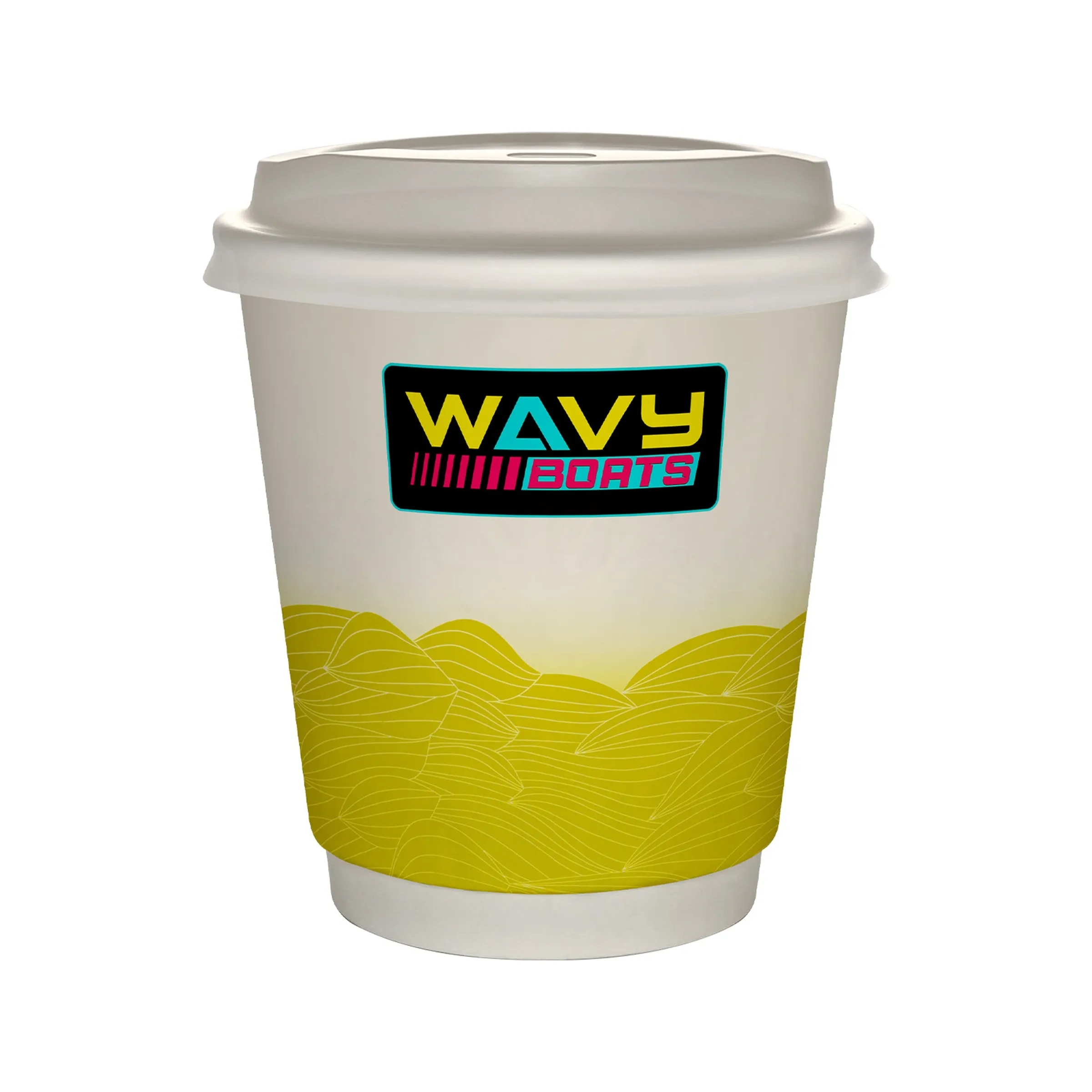 10 oz Full Color Turbulent Waves Insulated Paper Cup With Li 20