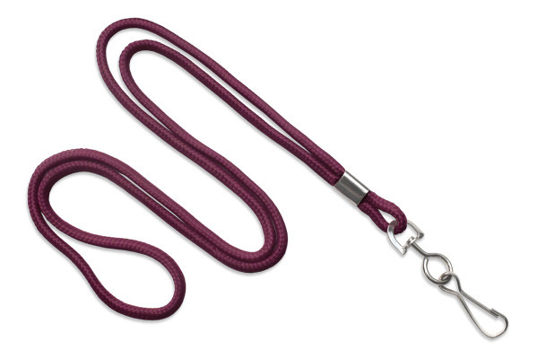 1/8" Blank Lanyard w/Swivel Hook (Maroon Red) 1