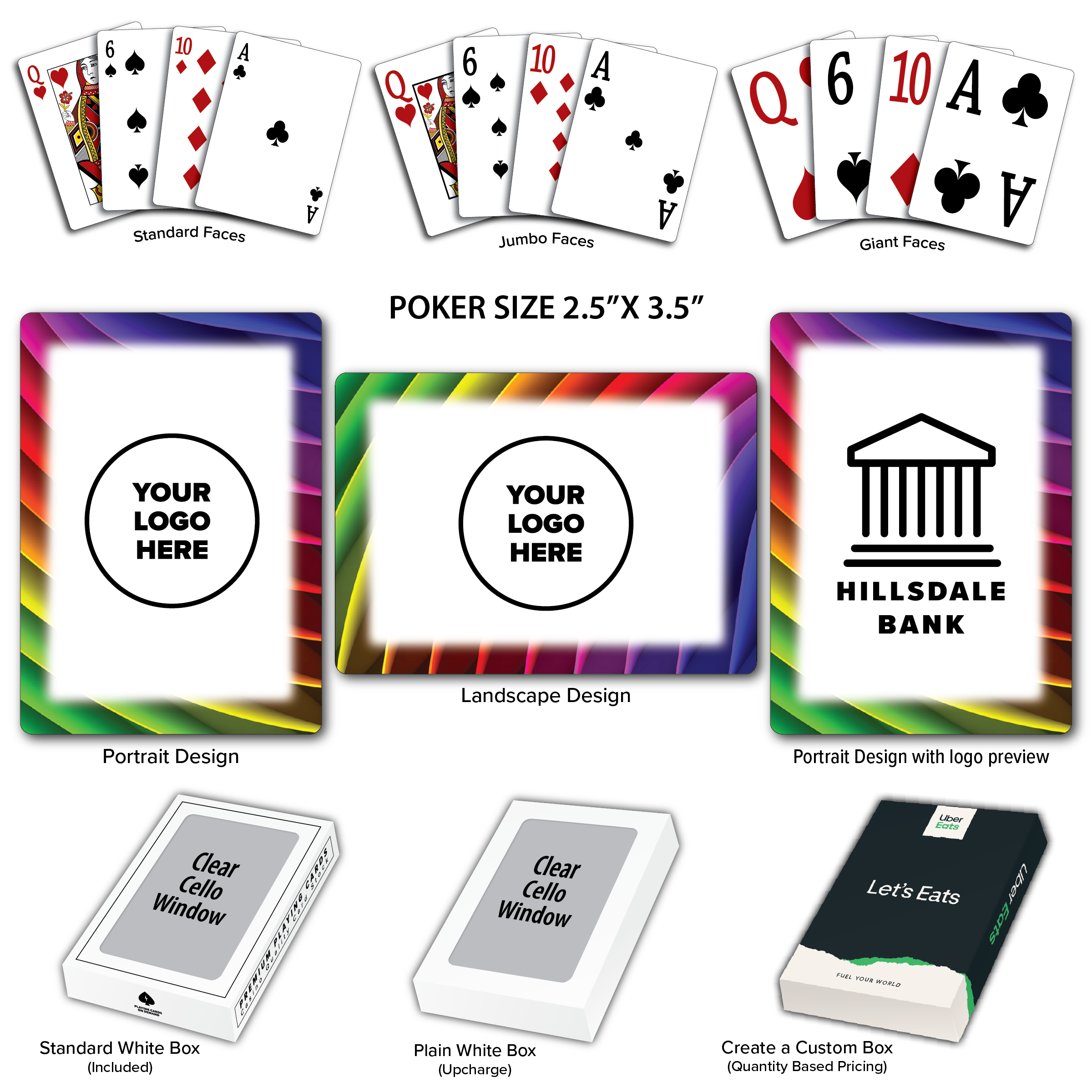 Rainbow Theme Poker Size Playing Cards
