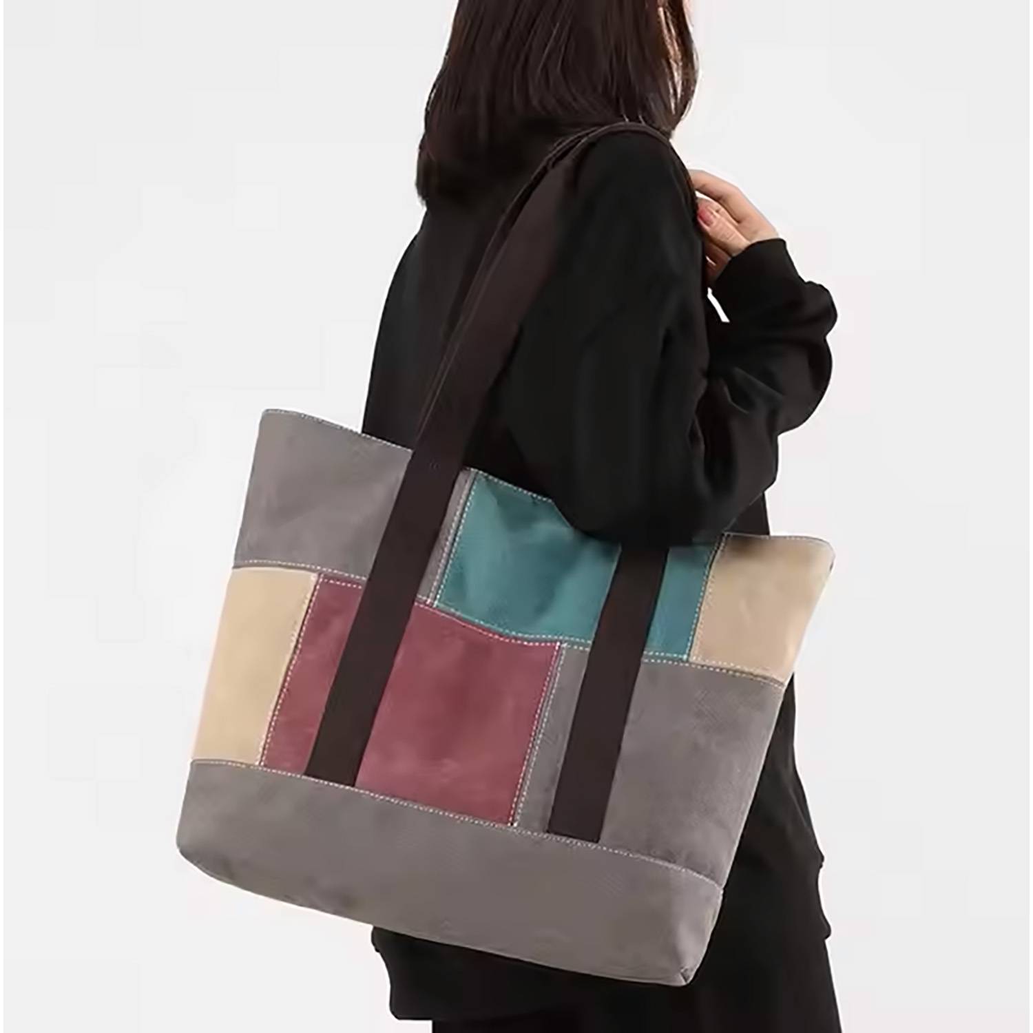 Canvas Daily Totes Shoulder Bag, custom tote bag with logo imprint 2