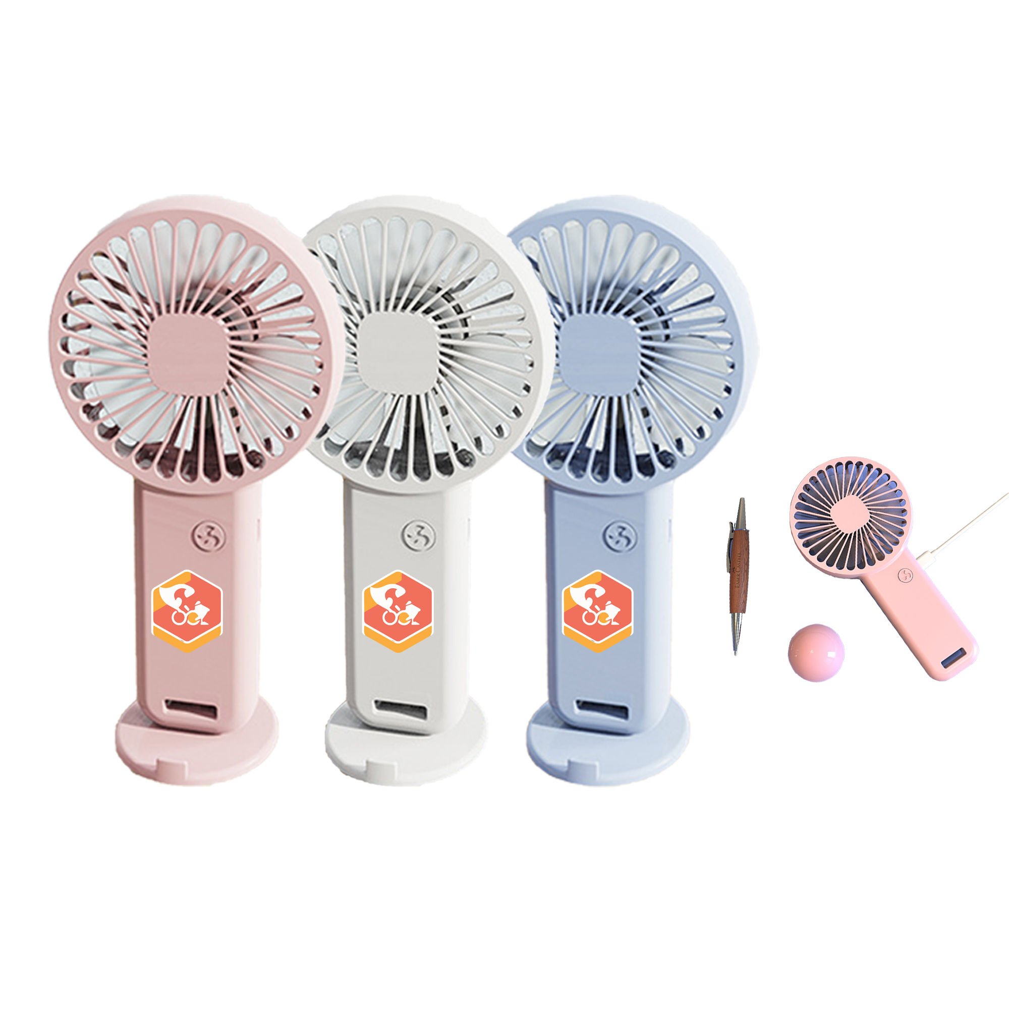 Portable USB Hand Fan with 3-Speed Settings 2