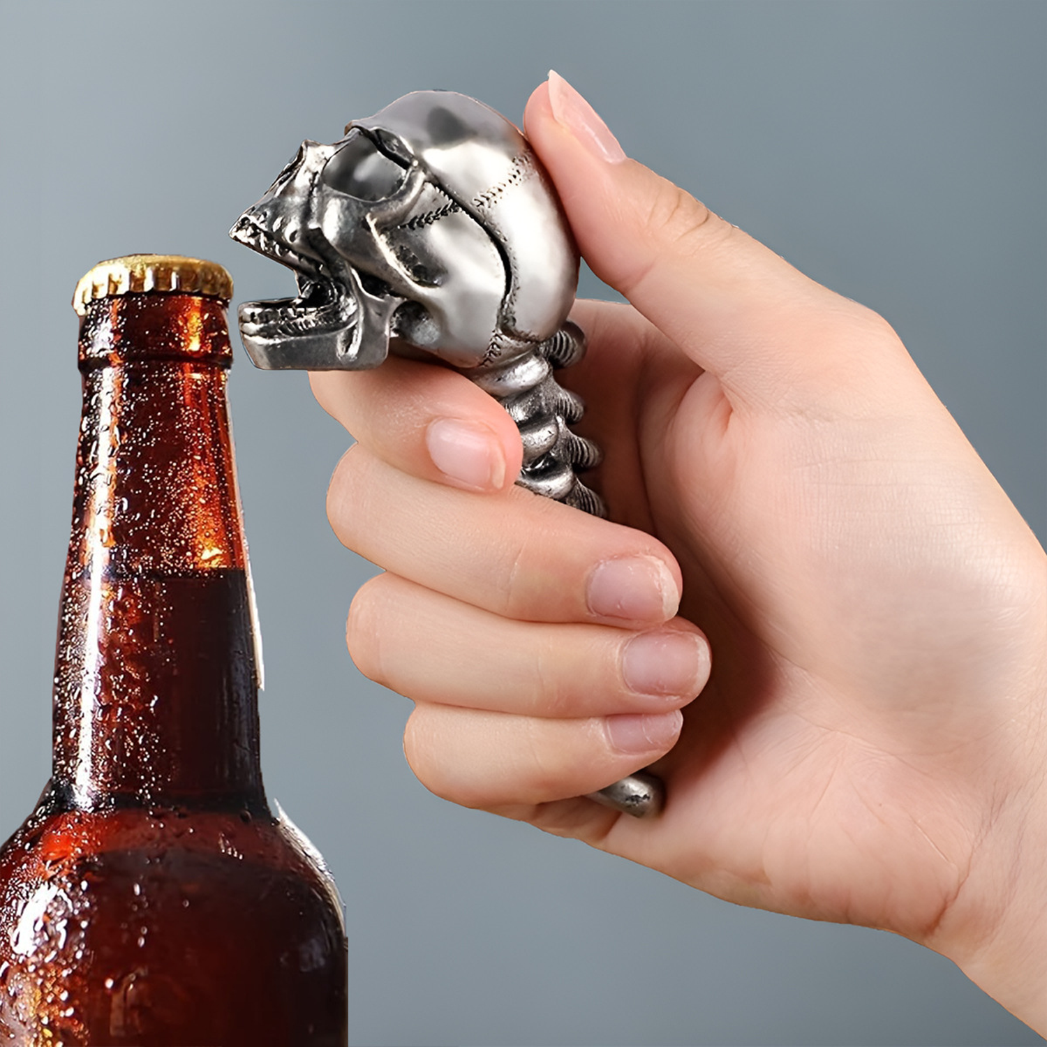 Stainless Steel Alloy Skull-shaped Bottle Opener 3