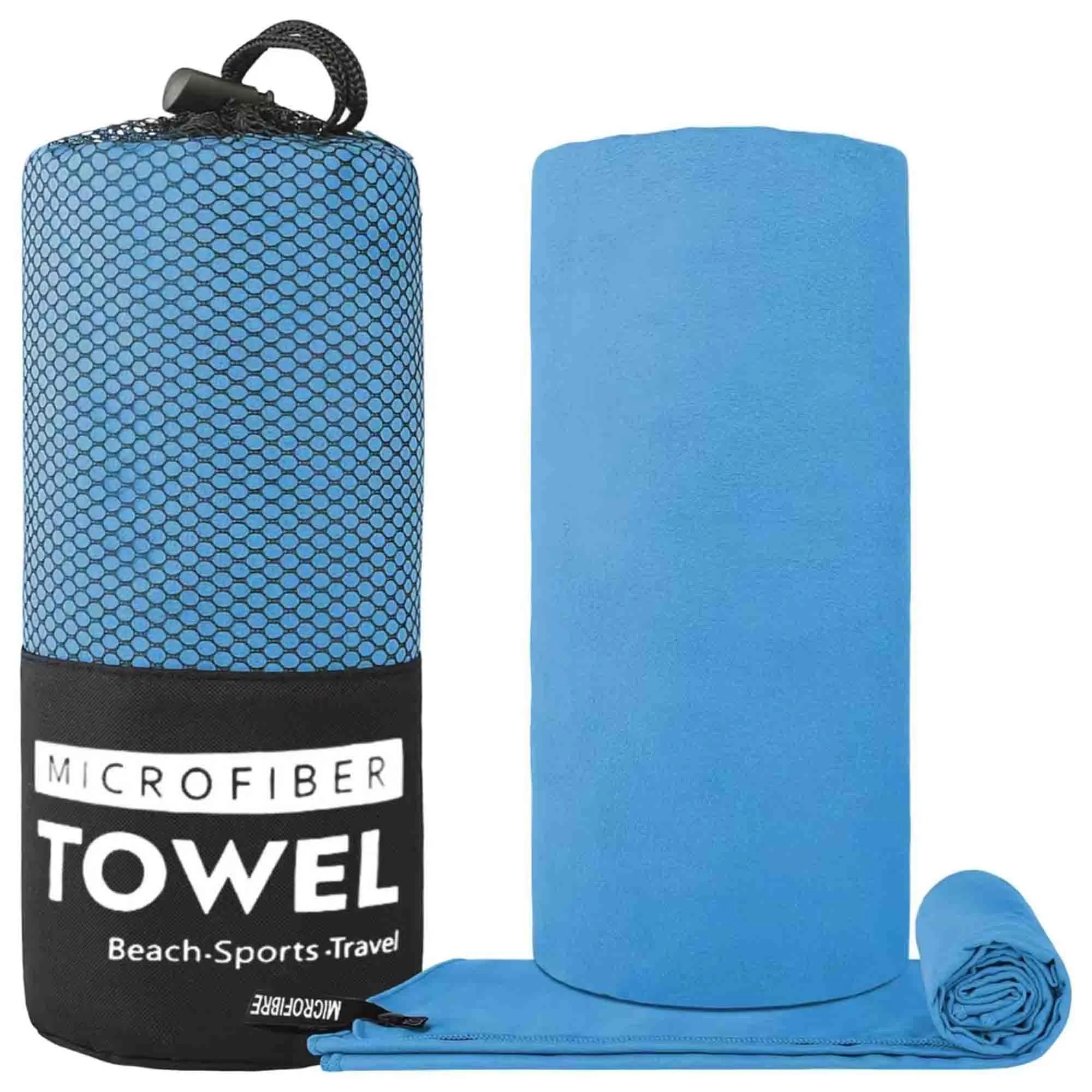 Lightweight Microfiber Travel Towels w/Bag Fast Drying 3