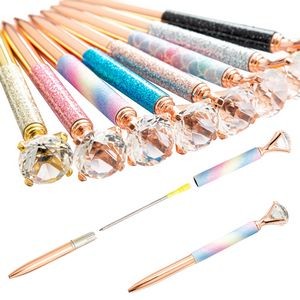Glitter PU Leather Diamond Metal Pen 9